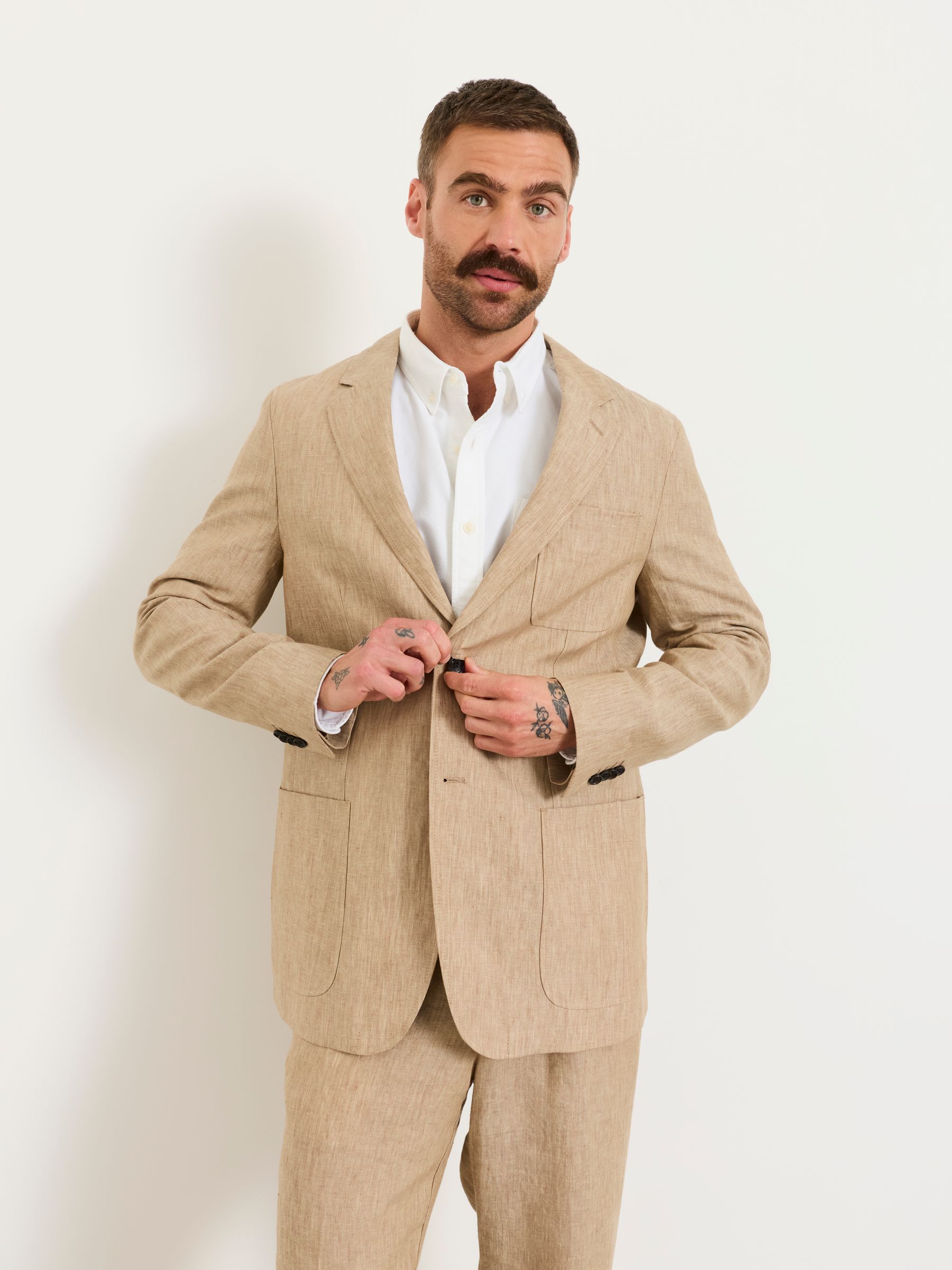 Bosbury Natural Linen Blazer - Image 4 of 7