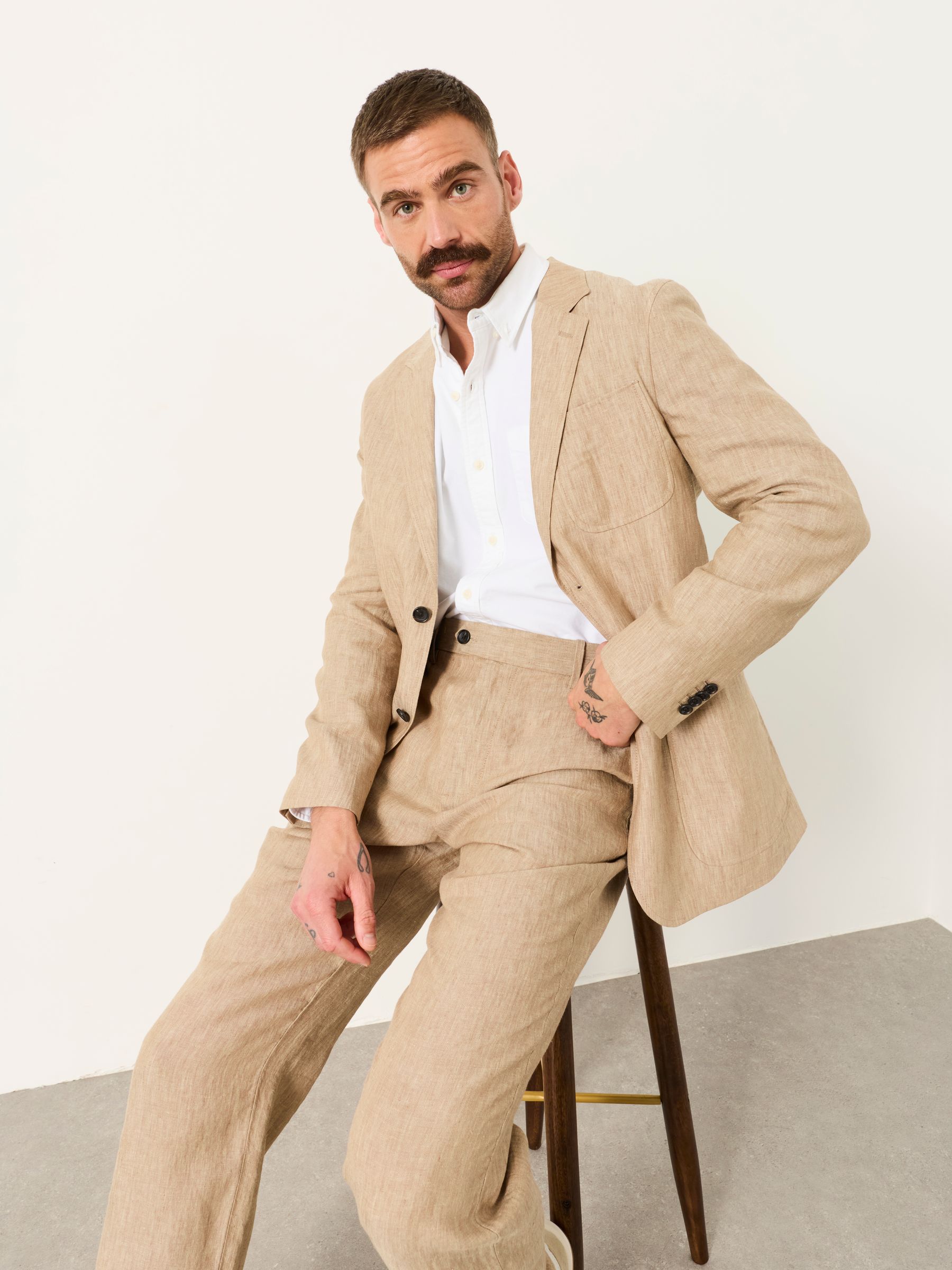 Bosbury Natural Linen Blazer - Image 6 of 7