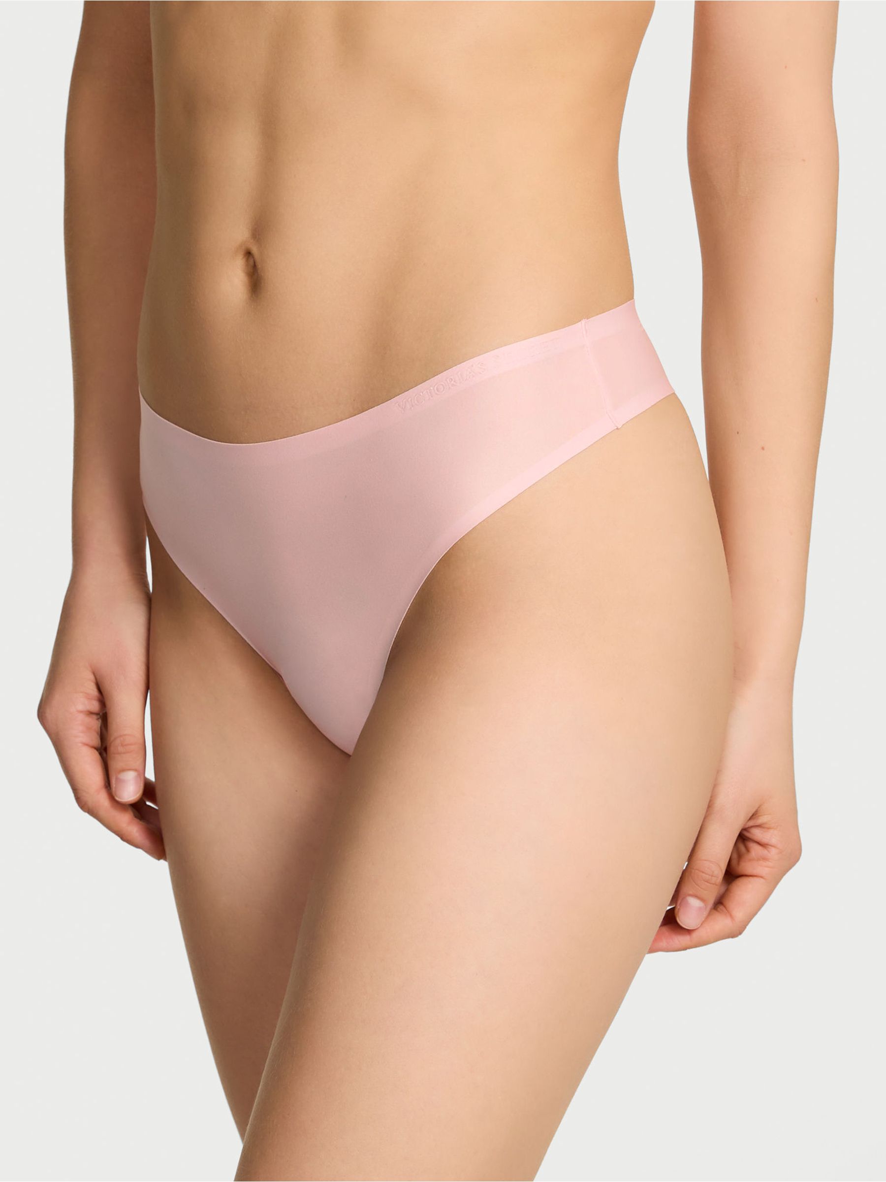 Angel Pink Thong Mid-Rise Knickers - Image 1 of 2