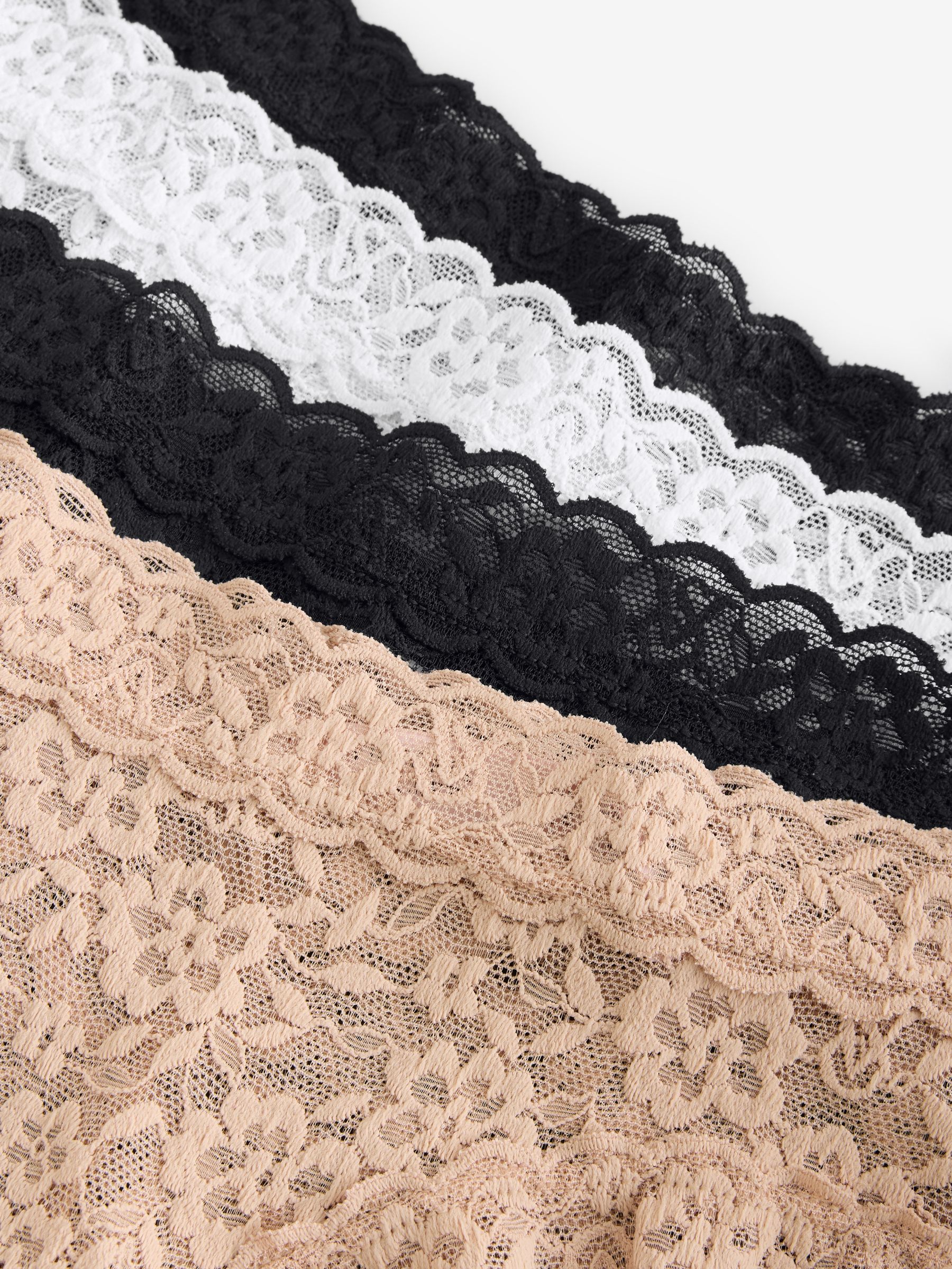 Black/Nude/White Cheeky 4 Pack Knickers - Image 6 of 6