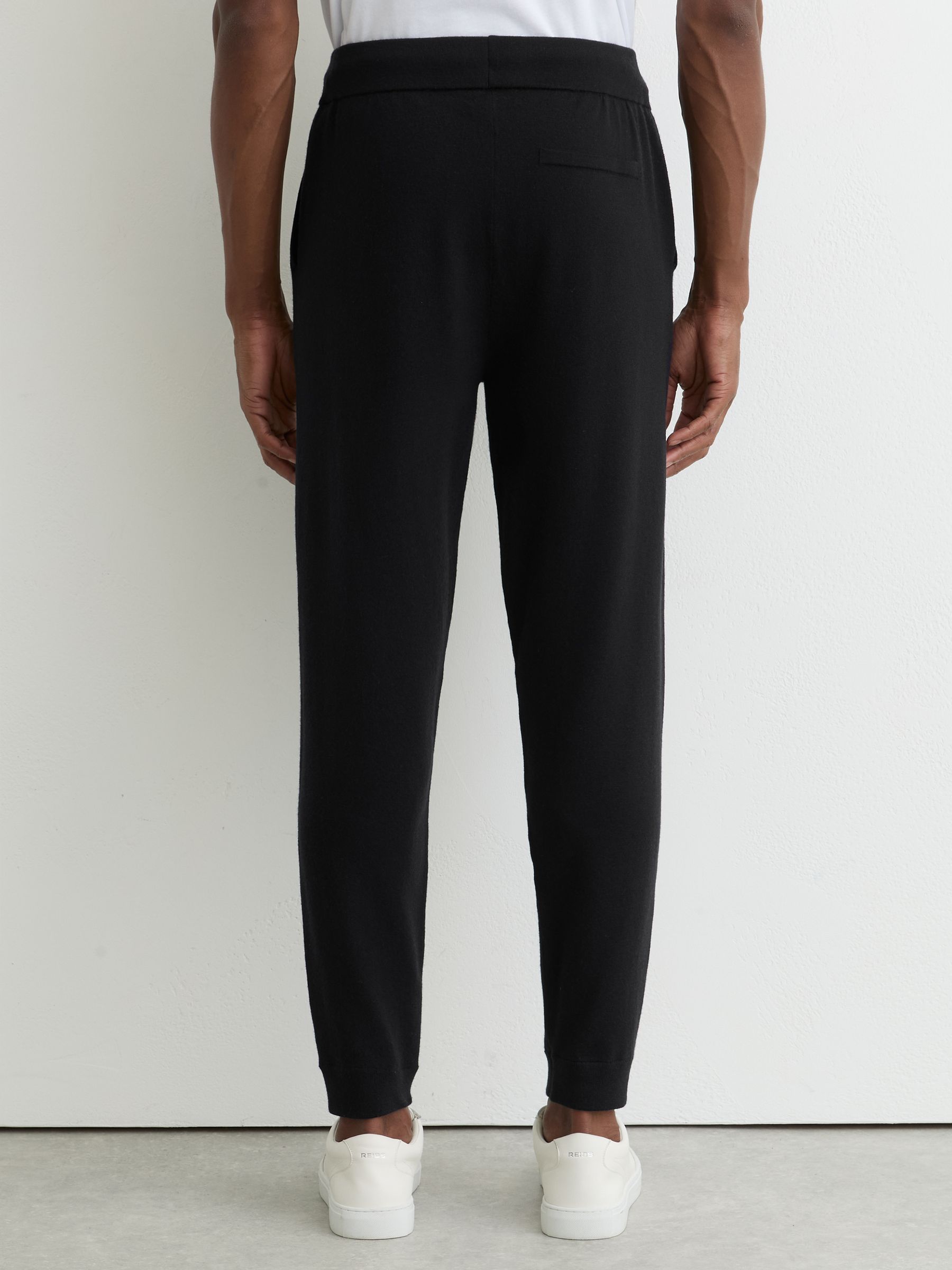 Merino Wool-Blend Cuffed Joggers in Black - image 5