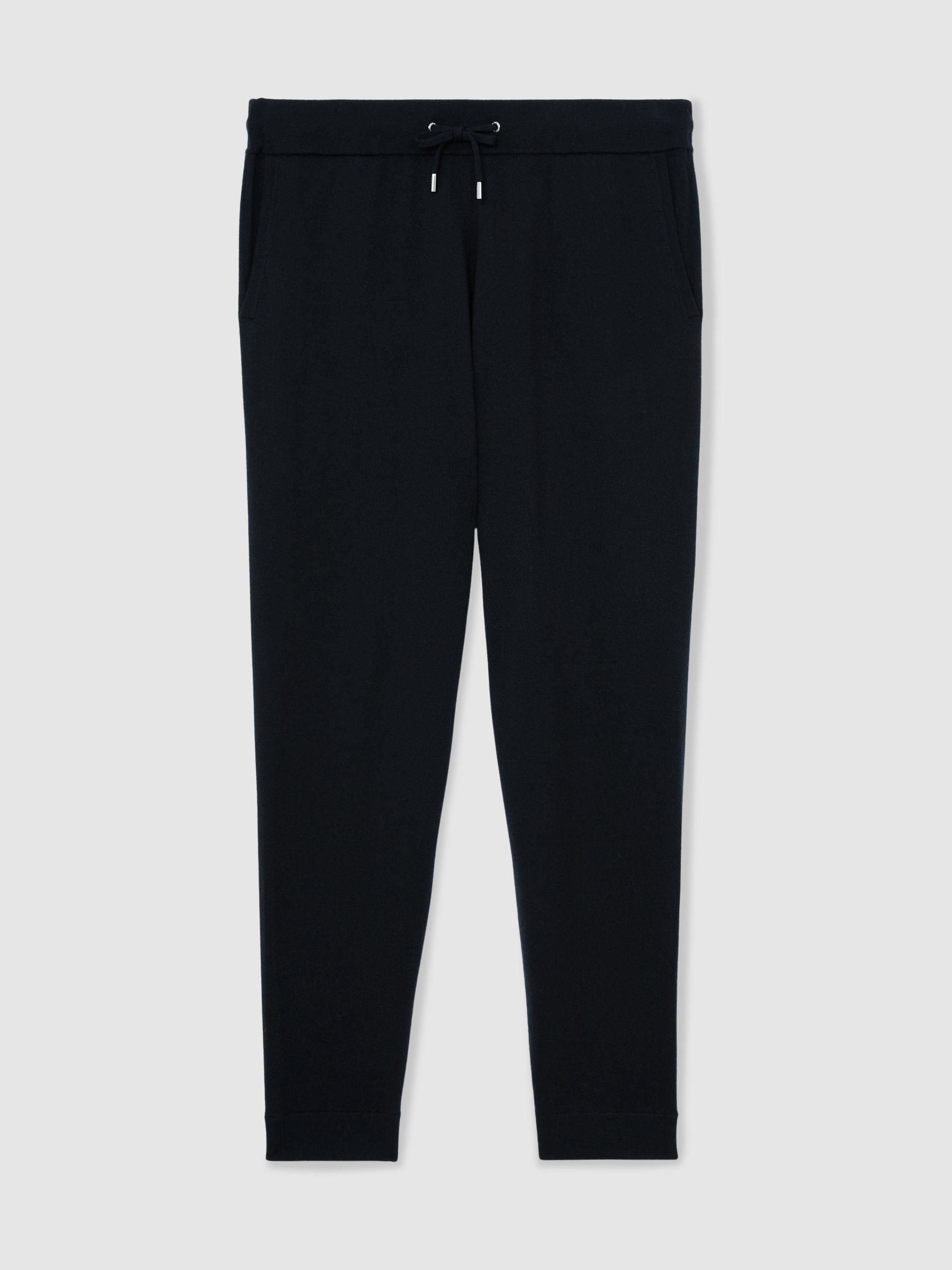 Merino Wool-Blend Cuffed Joggers in Navy