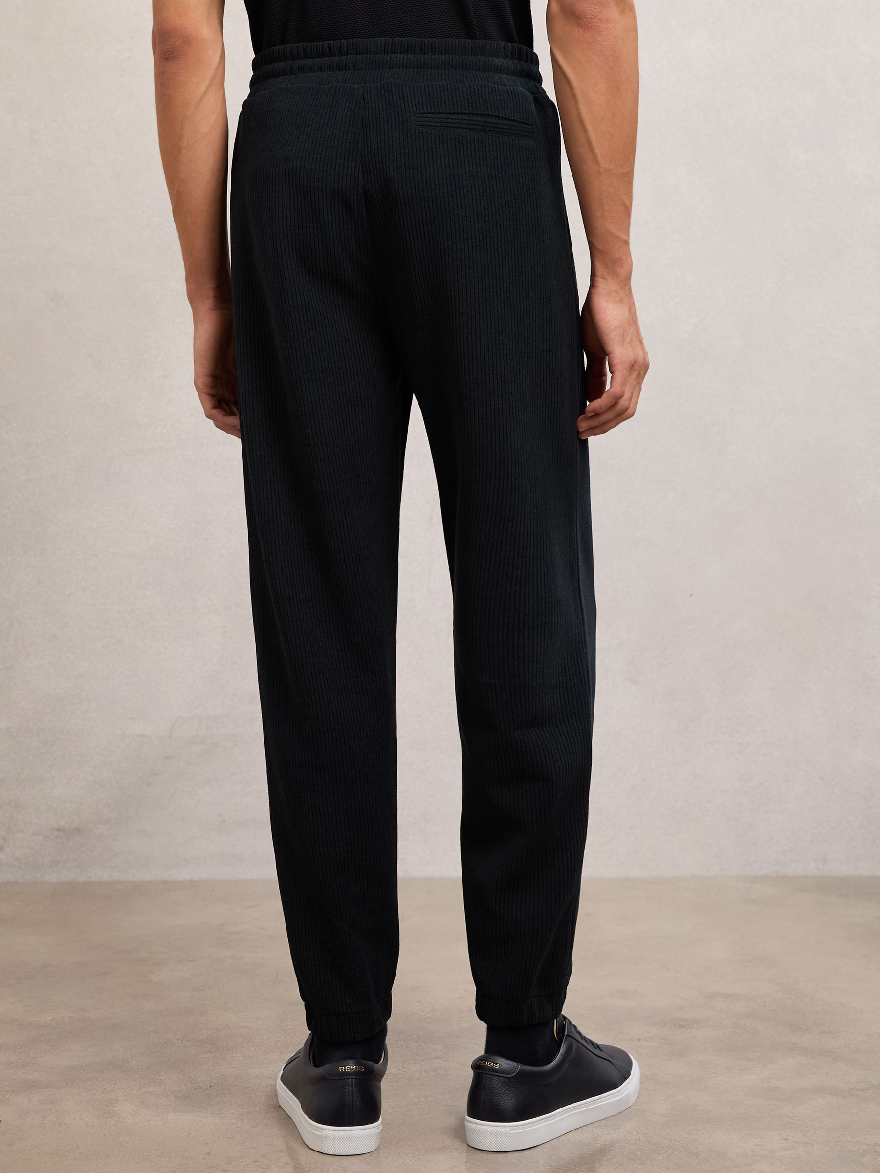 Παντελόνι φόρμας με κορδόνι από κοτλέ σε μπλε χρώμα - Εικόνα 5 από 6