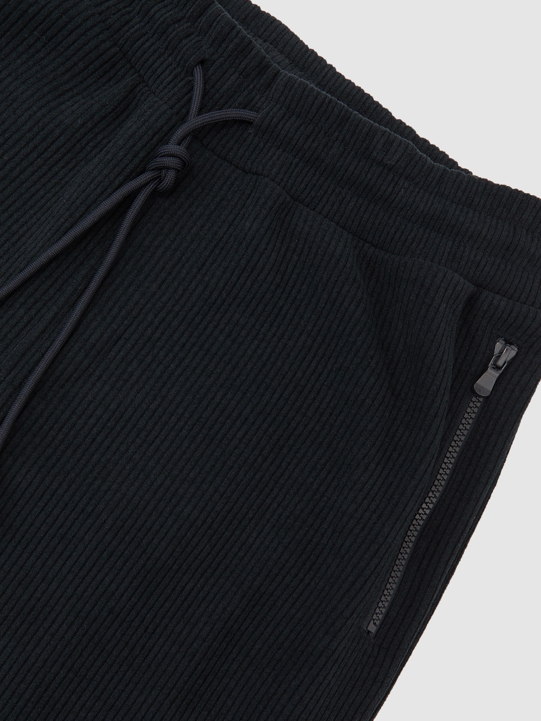 Παντελόνι φόρμας με κορδόνι από κοτλέ σε μπλε χρώμα - Εικόνα 6 από 6