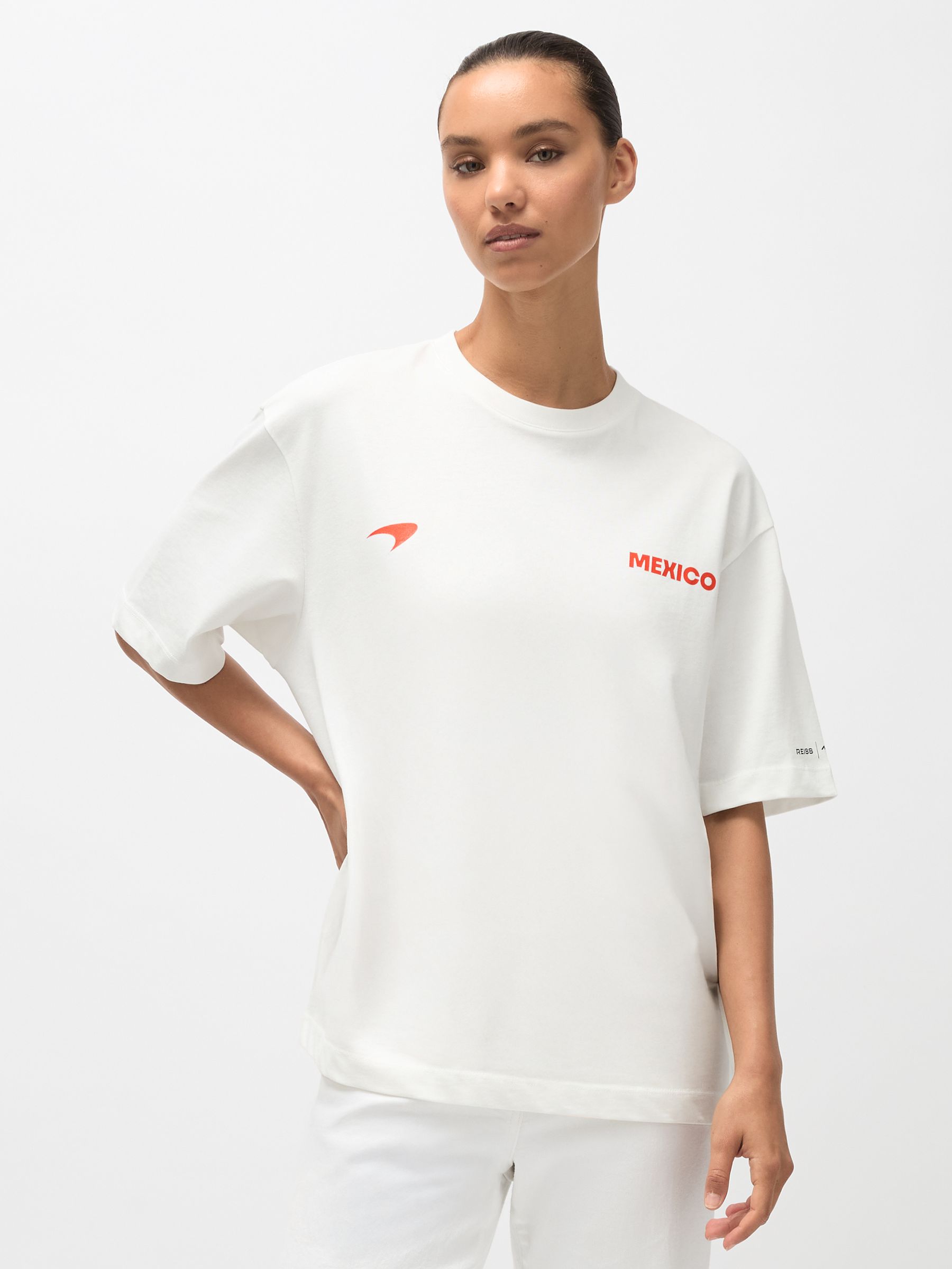 McLaren F1 Team Mexico City T-Shirt Unisex Fit in White - Image 3 of 9