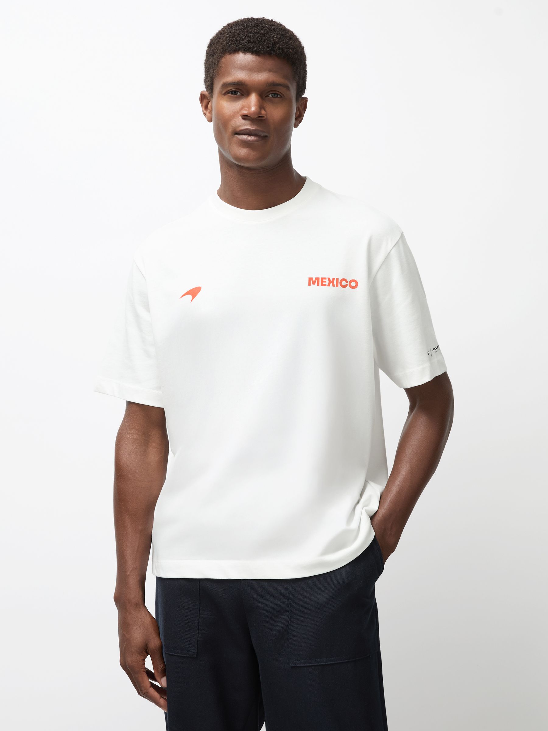 McLaren F1 Team Mexico City T-Shirt Unisex Fit in White - Image 5 of 9