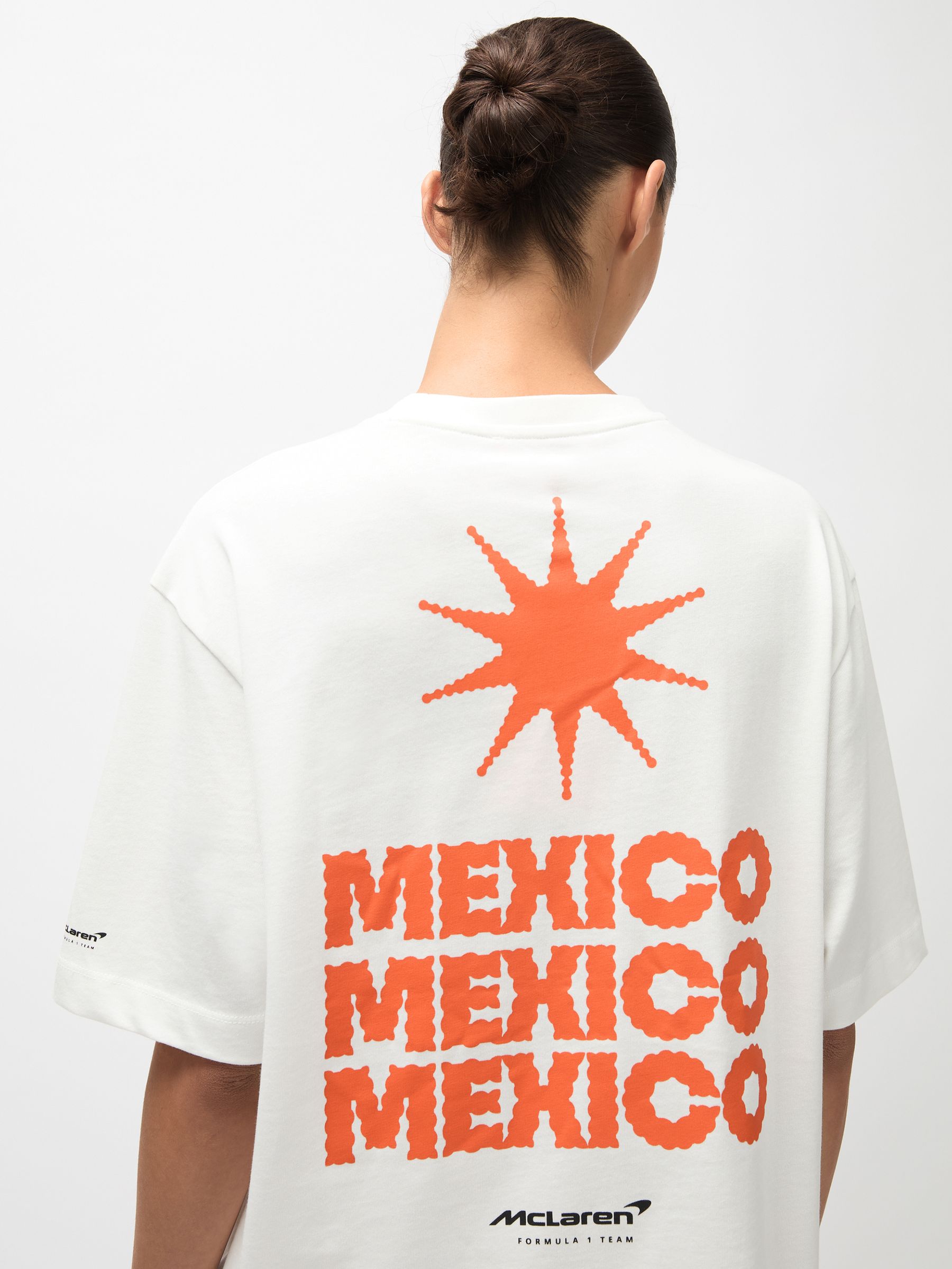 McLaren F1 Team Mexico City T-Shirt Unisex Fit in White - Image 6 of 9