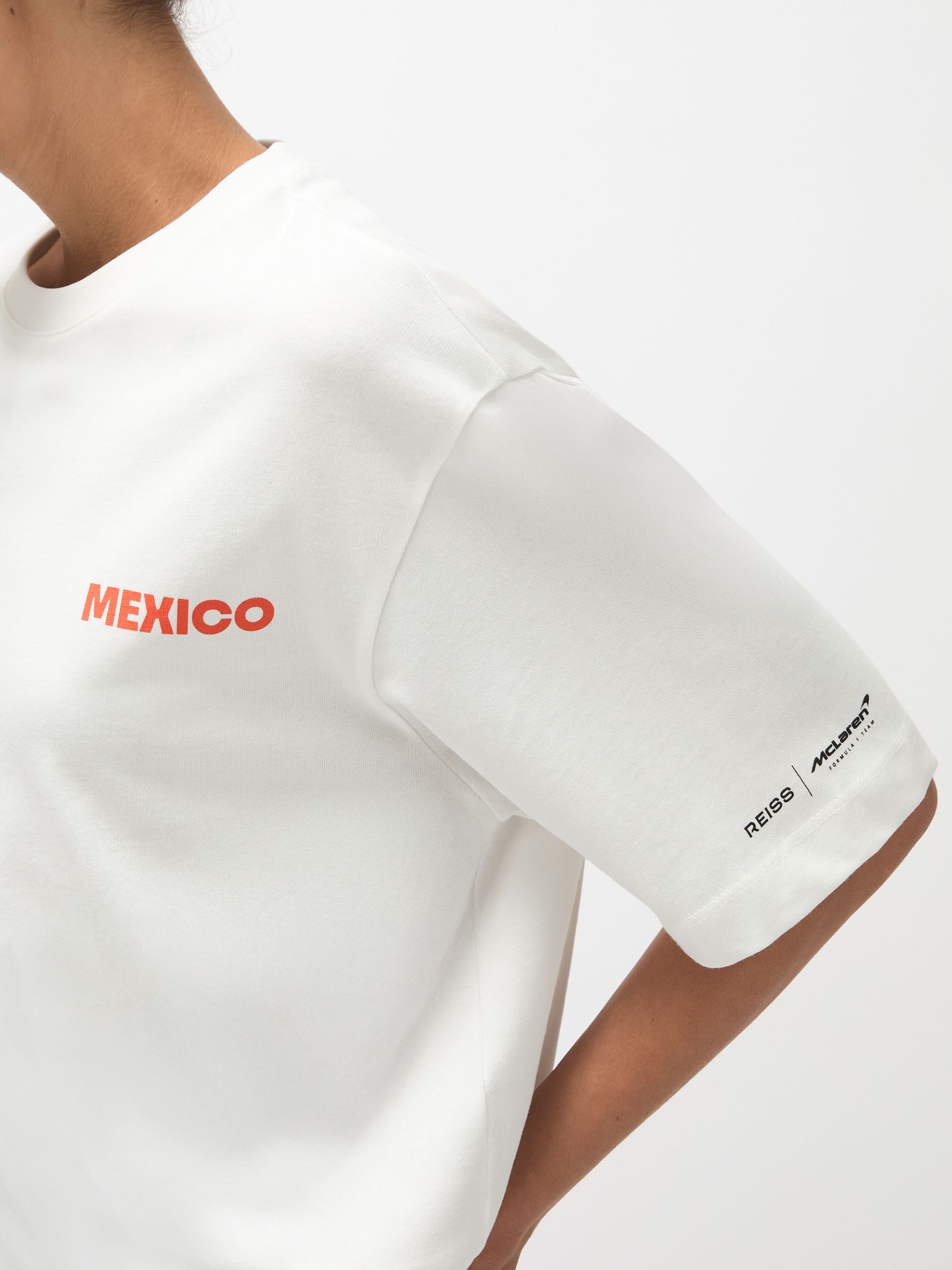 McLaren F1 Team Mexico City T-Shirt Unisex Fit in White - Image 7 of 9