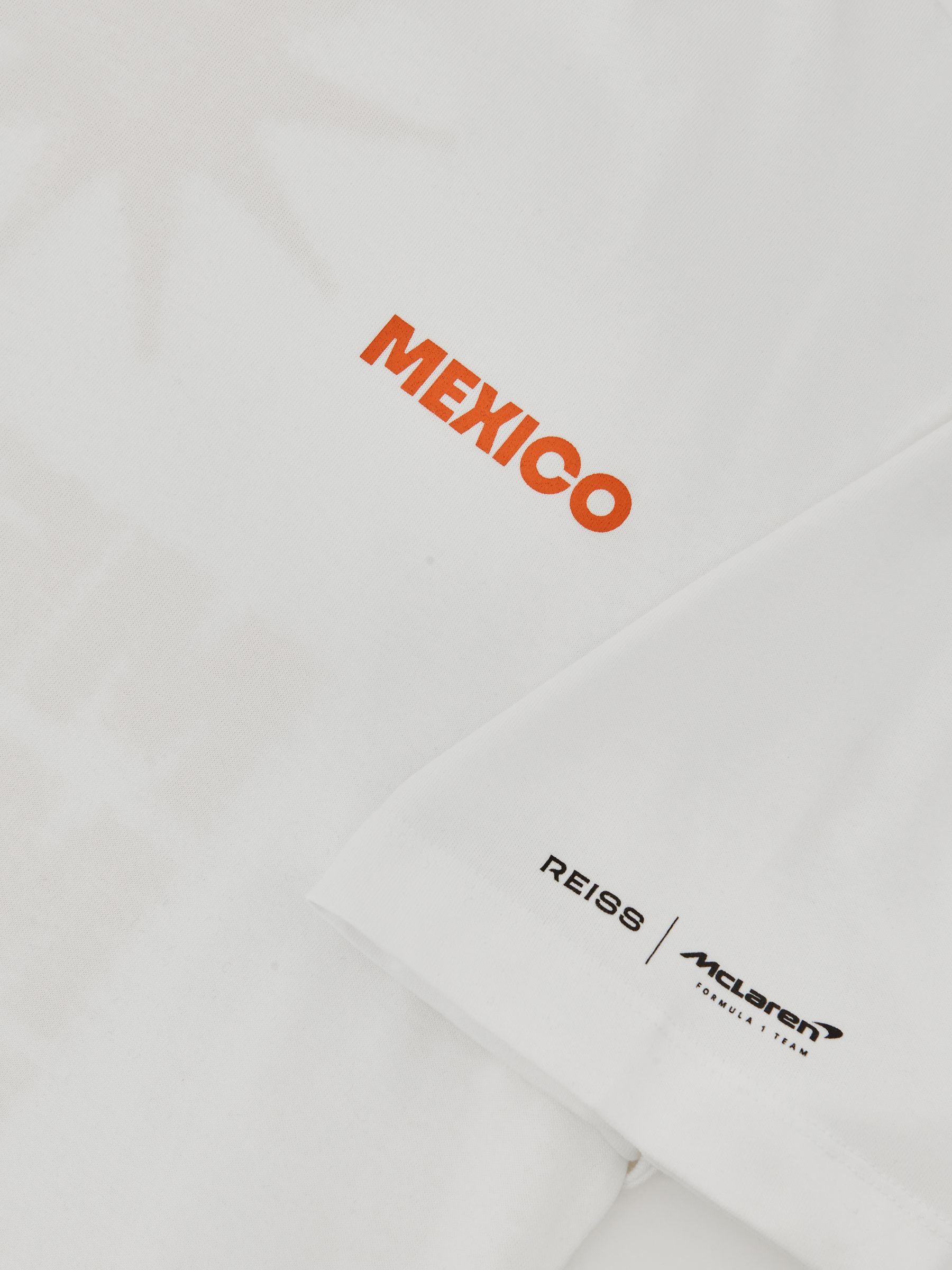 McLaren F1 Team Mexico City T-Shirt Unisex Fit in White - Image 9 of 9