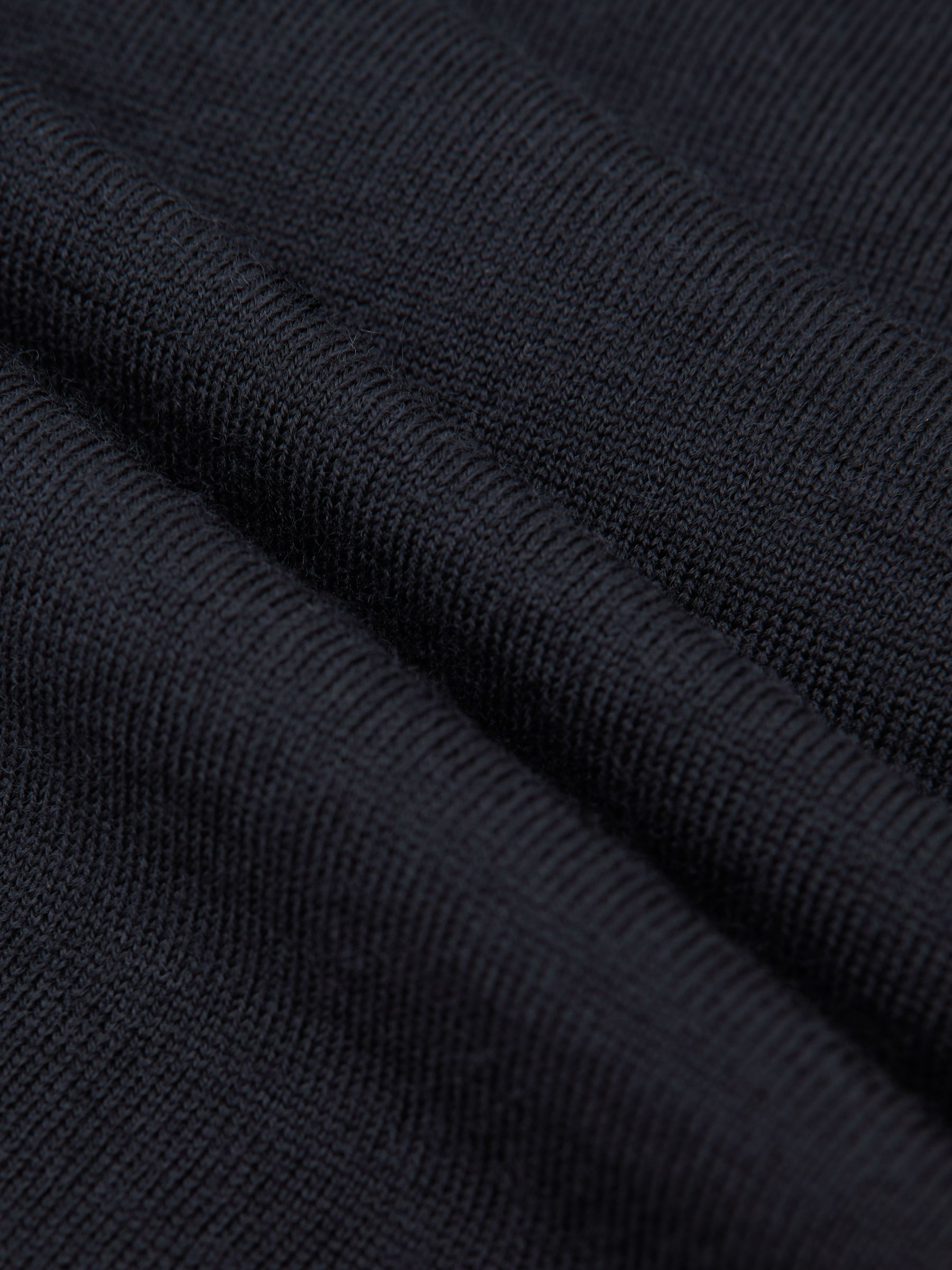 Pullover aus Merinowolle mit V-Ausschnitt, Marineblau - Bild 6 von 6