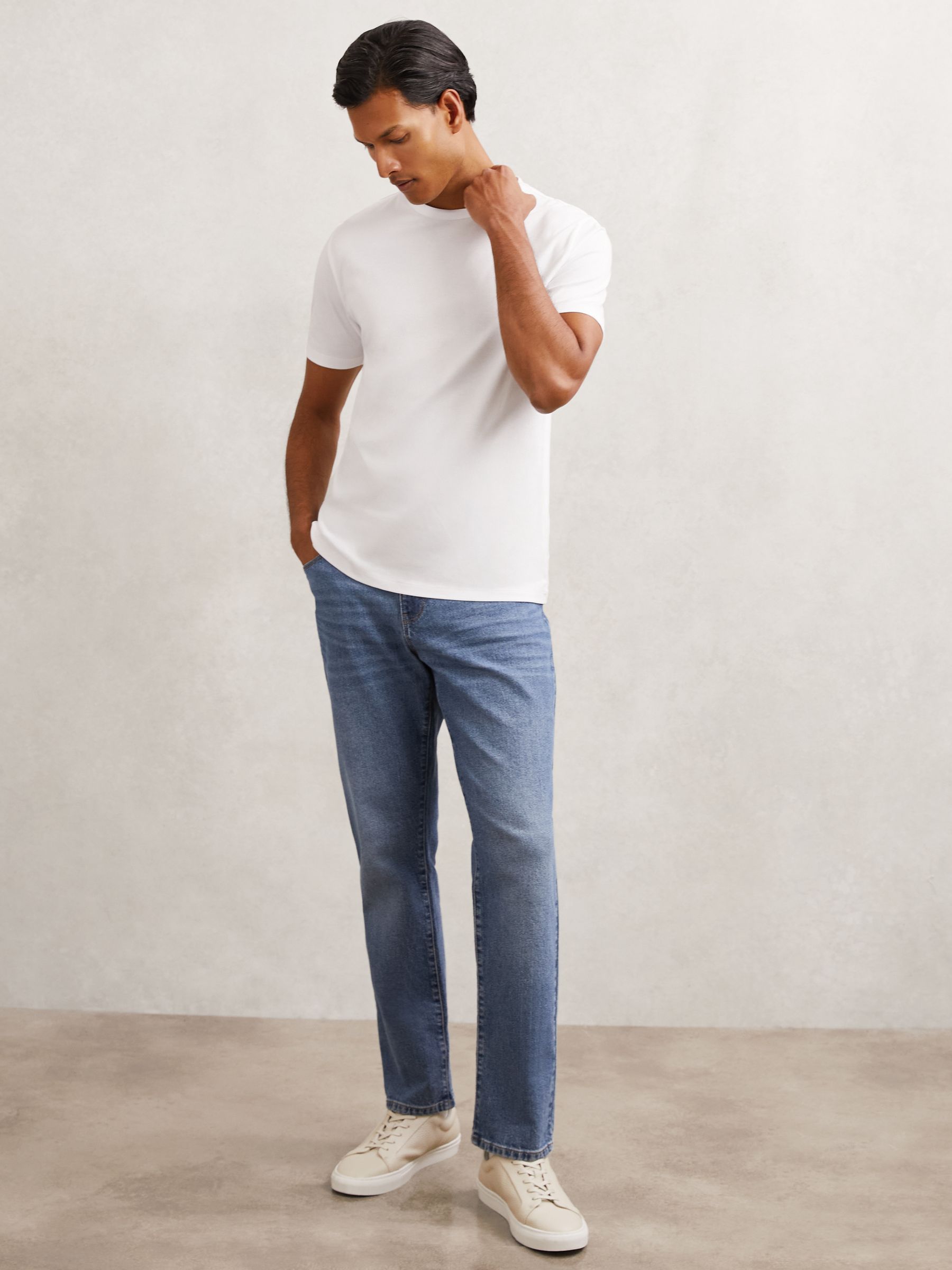 Air-Water Cotton Tailored-Fit T-Shirts 2-Pack in White/White - image 4