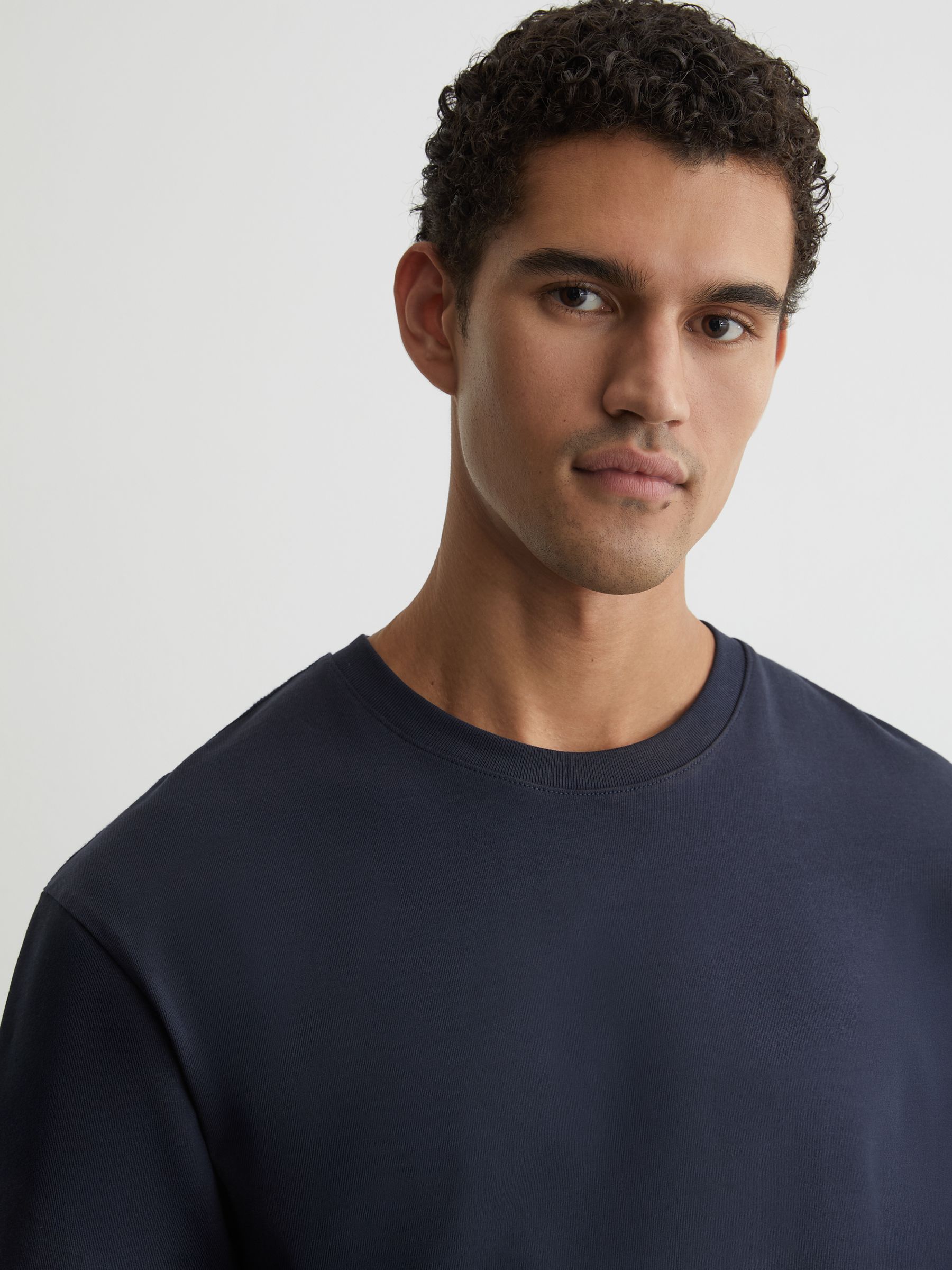 Cotton Garment-Dyed Relaxed-Fit T-Shirt in Navy - image 4