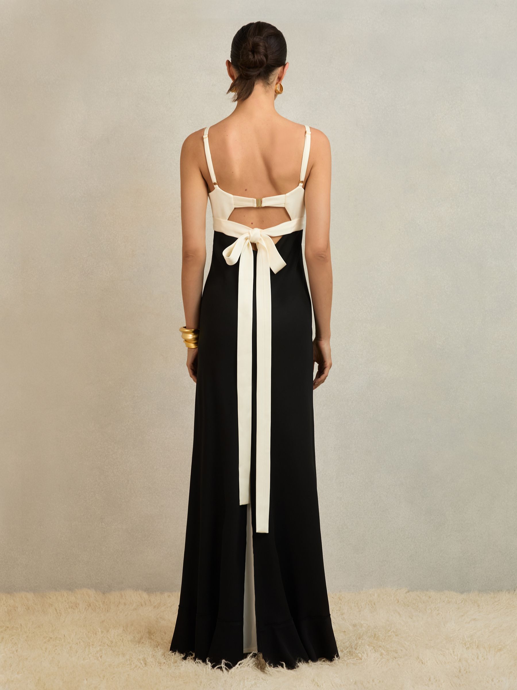 Atelier Colour-Block Maxi Dress in Black - image 4