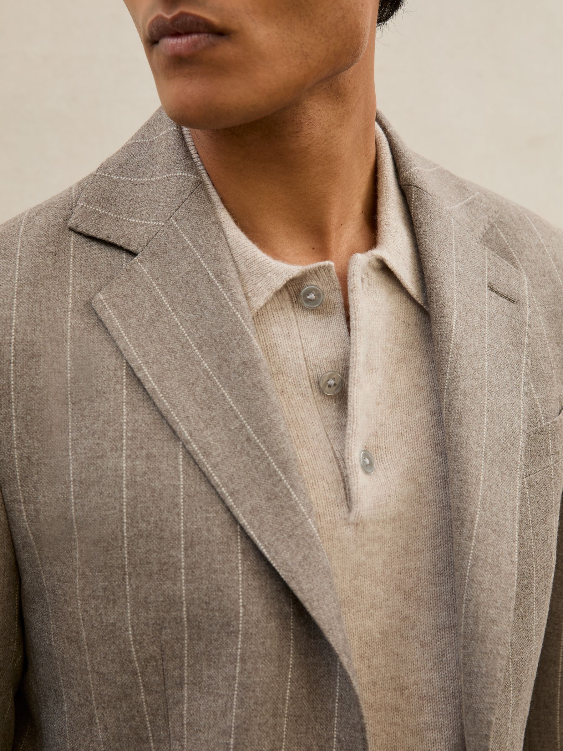 Suit Jacket in Oatmeal Brown - Image 4 of 8