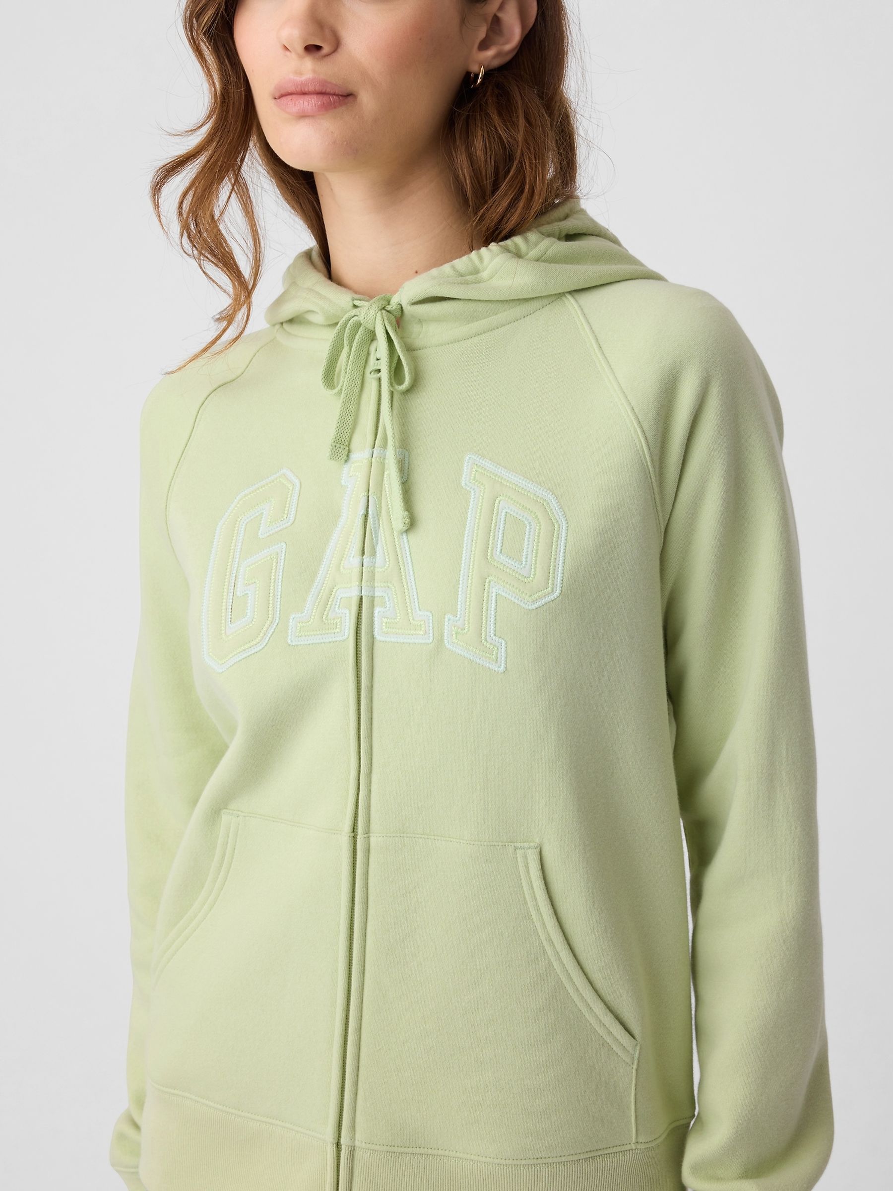 Green Logo Zip Hoodie - Image 4 of 7