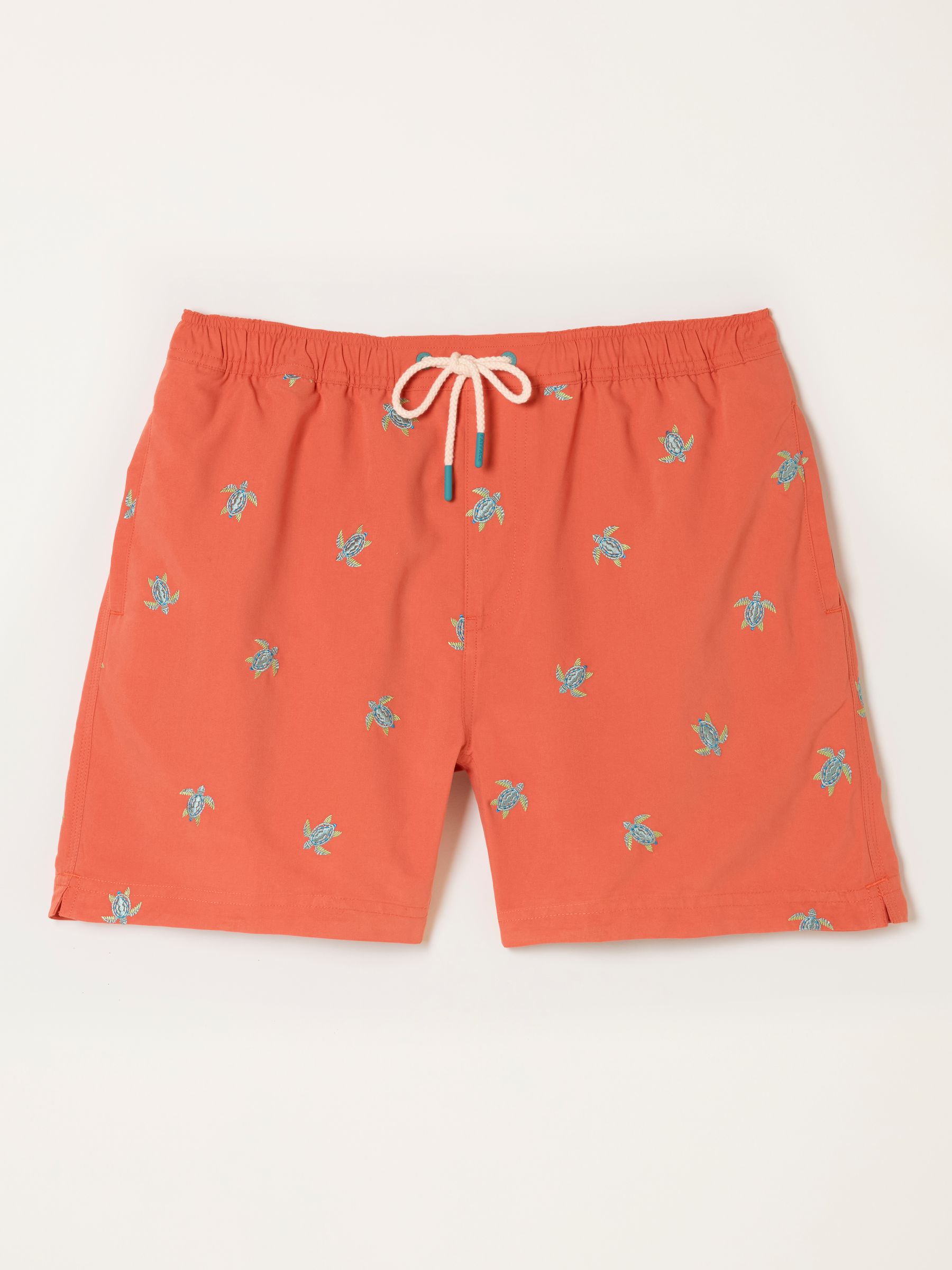 Orange Turtle Embroidered Swim Short - Image 5 of 5 Orange Turtle Embroidered Swim Short - Image 5 of 5