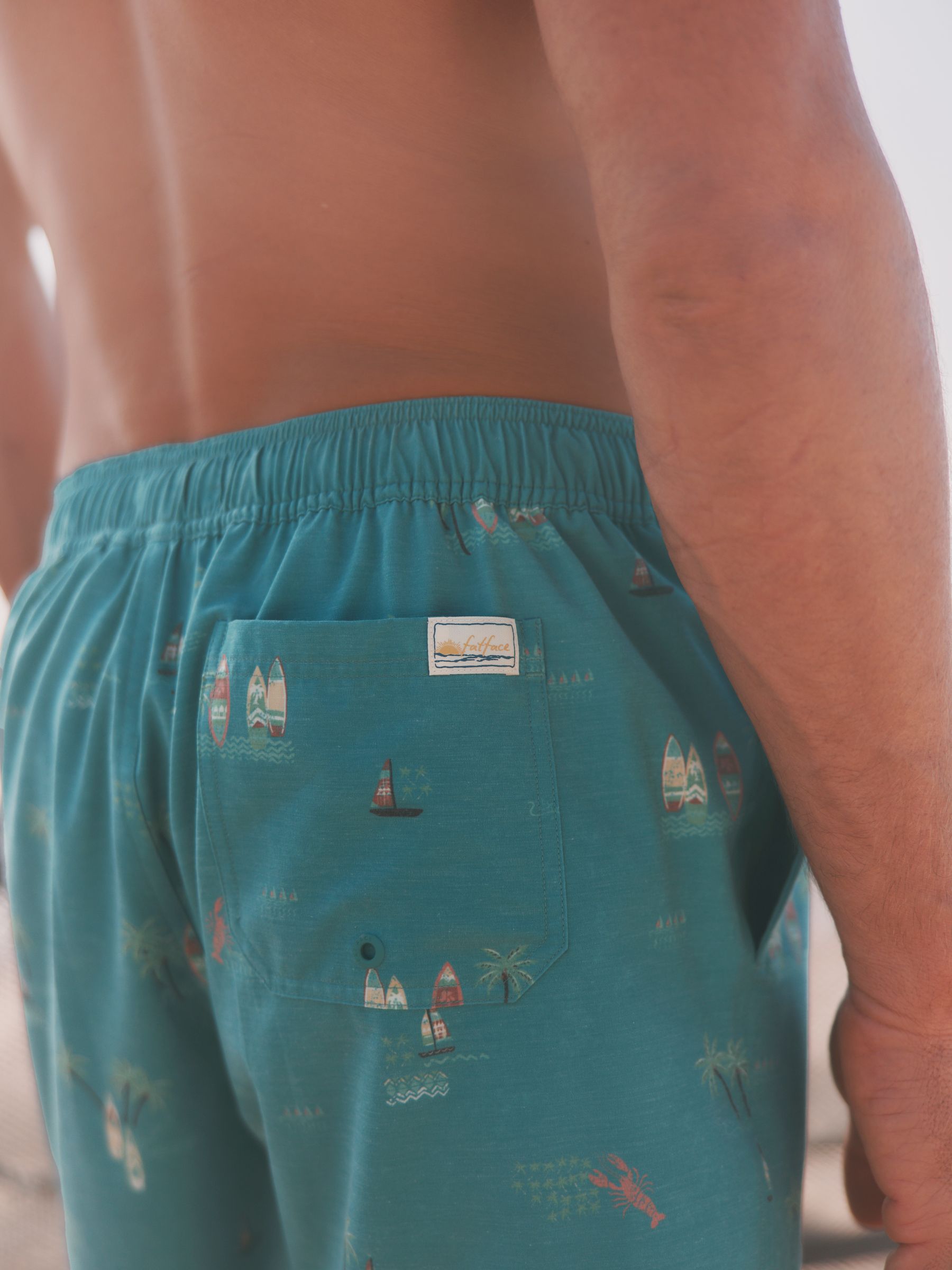 Teal Blue Lobster Board Short - Image 5 of 6