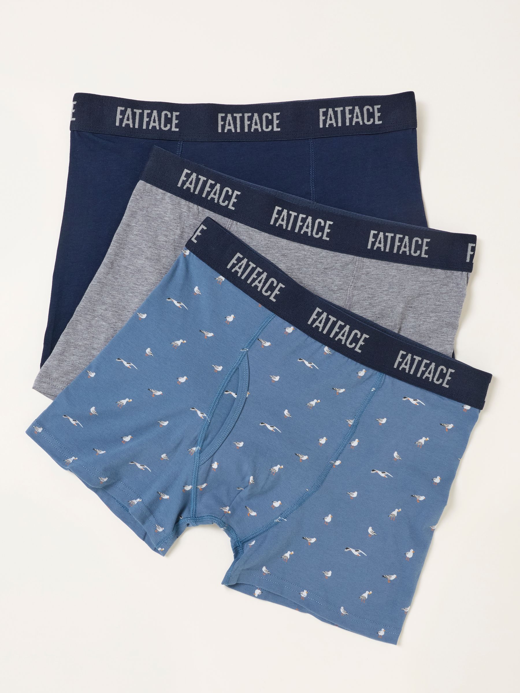 Teal Blue 3 Pack Seagull Boxers - Image 1 of 3