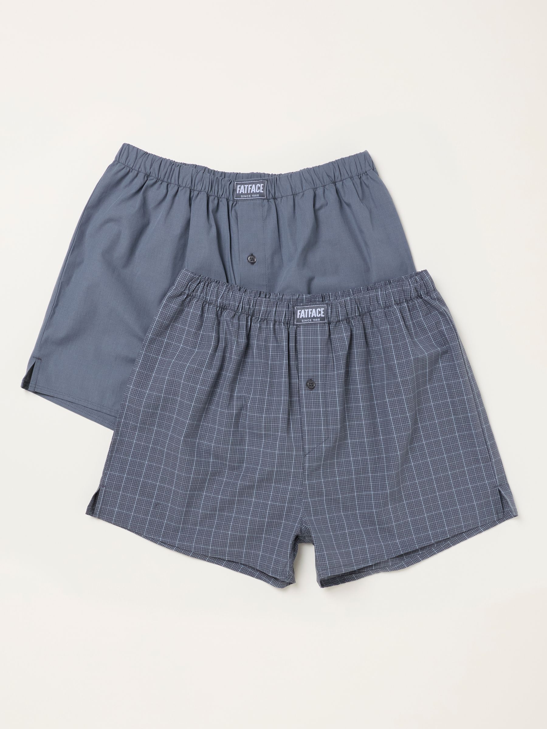 Grey 2 Pack Woven Boxers - Image 1 of 3