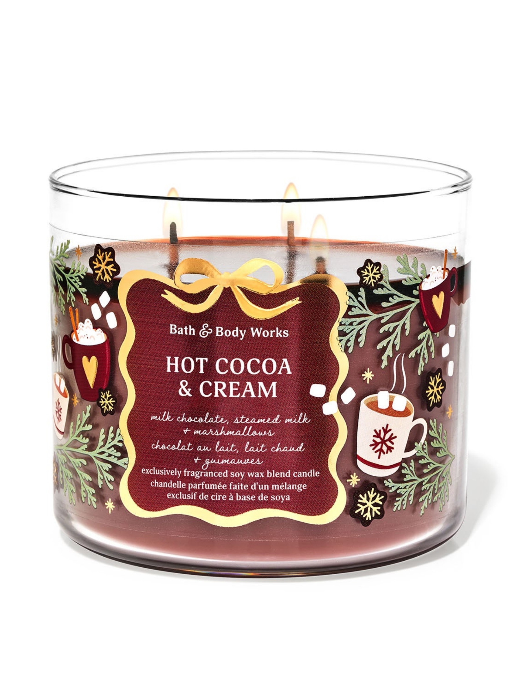 Hot Cocoa and Cream 3-Wick Candle 411g - Image 1 of 1