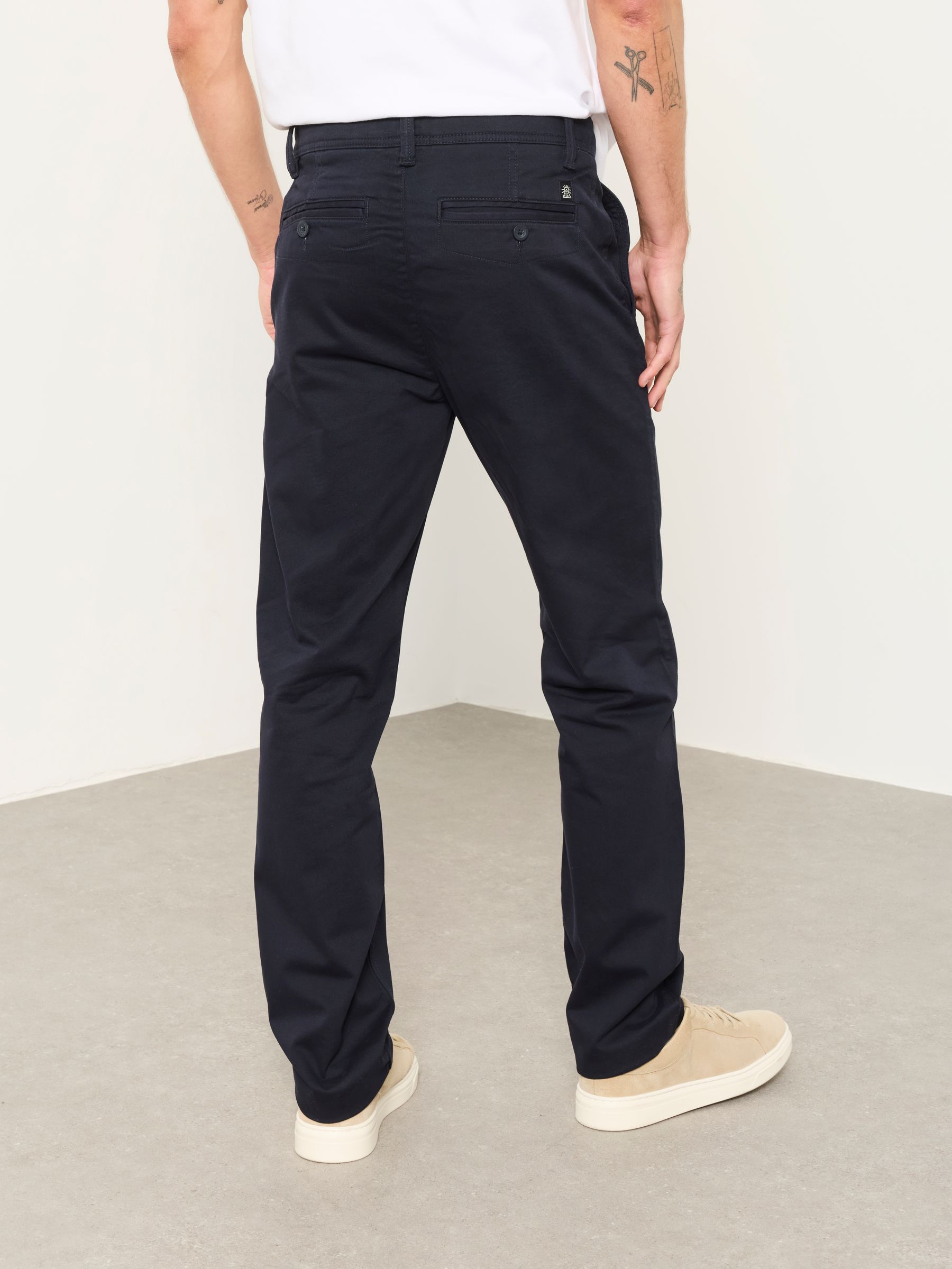 Carbis Navy Straight Fit Chinos - Image 2 of 5