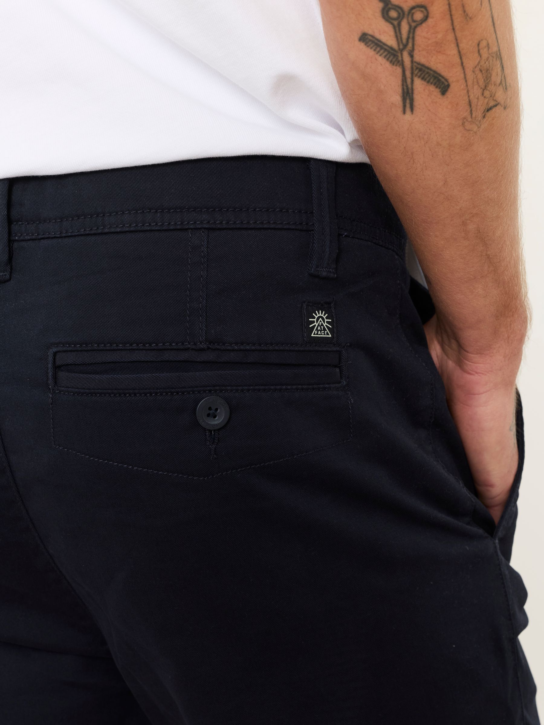 Carbis Navy Straight Fit Chinos - Image 4 of 5