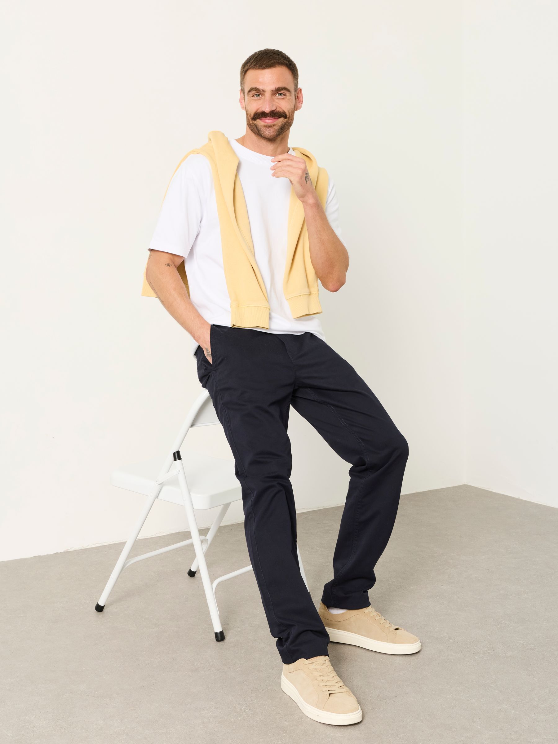 Carbis Navy Straight Fit Chinos - Image 5 of 5