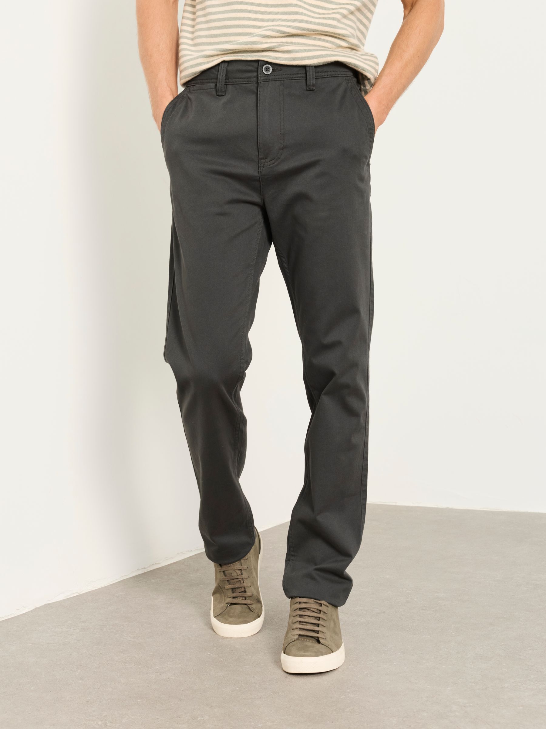 Carbis Grey Straight Fit Chinos - Image 1 of 6
