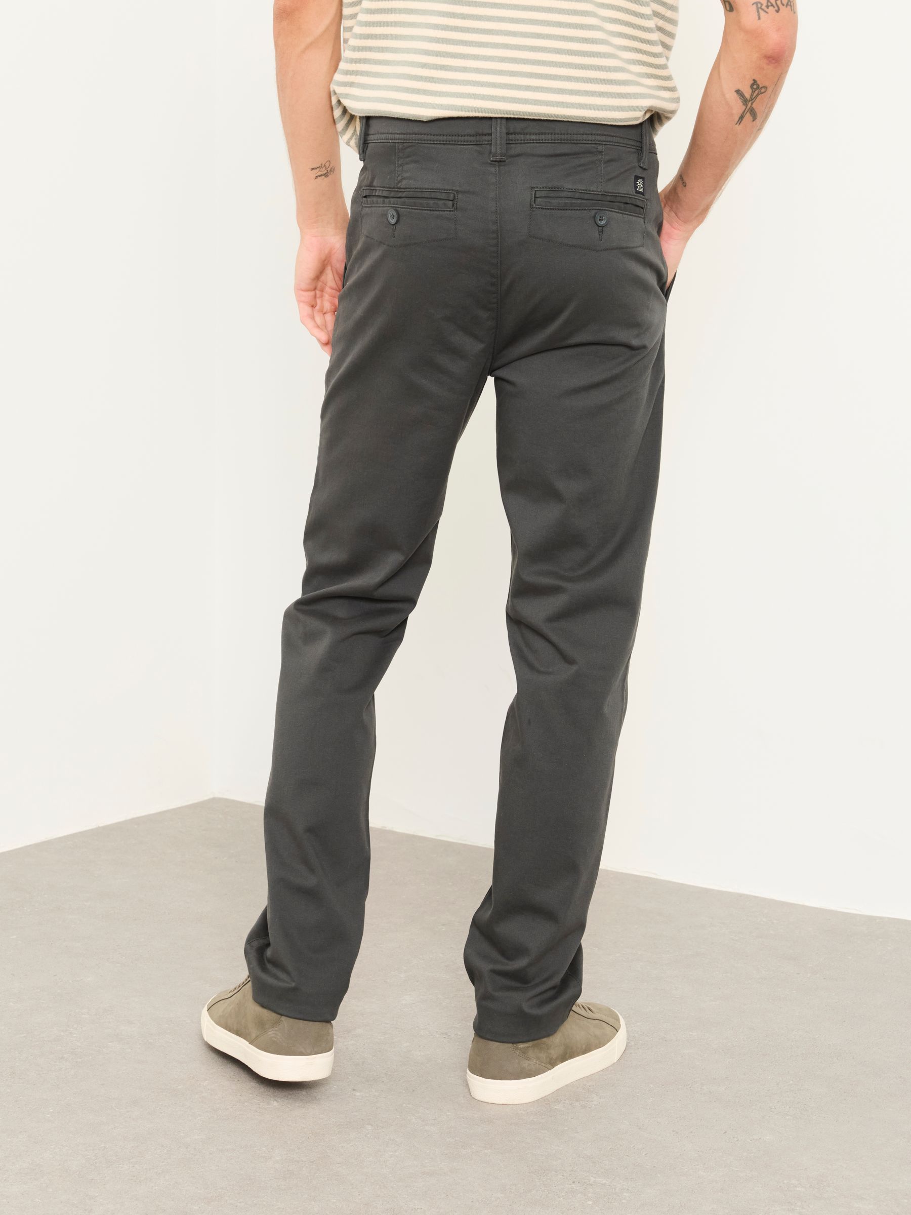 Carbis Grey Straight Fit Chinos - Image 2 of 6