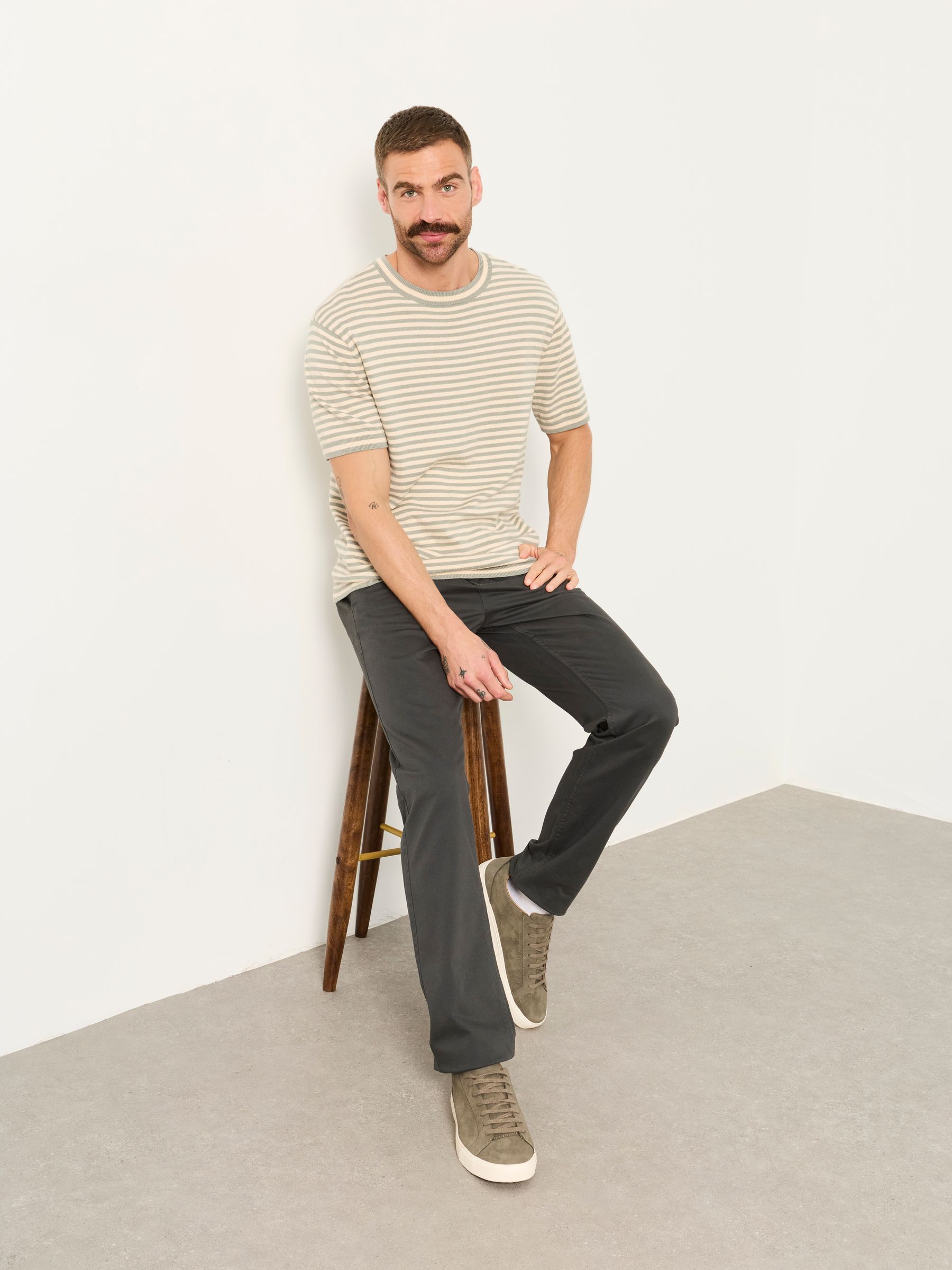 Carbis Grey Straight Fit Chinos - Image 4 of 6