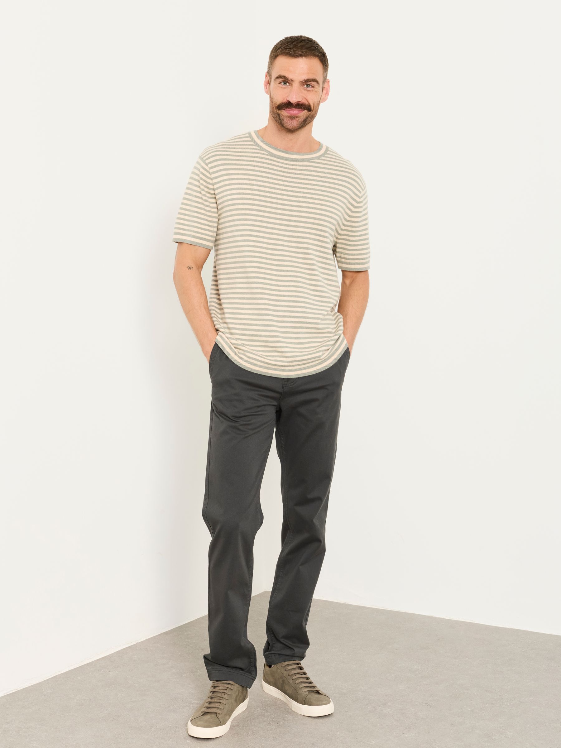 Carbis Grey Straight Fit Chinos - Image 5 of 6