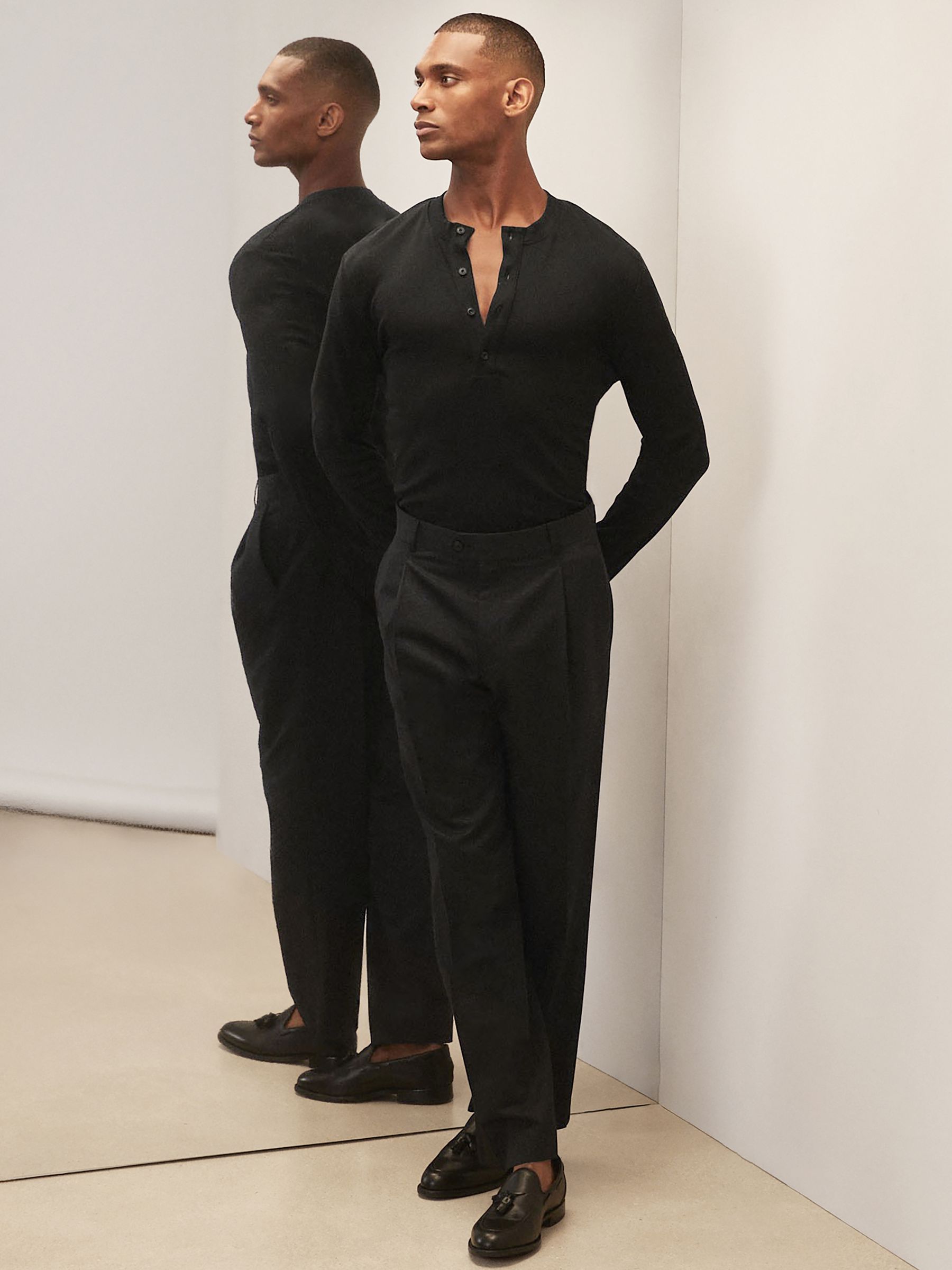 Reiss | Royal Ballet Henley Shirt in Black - image 5