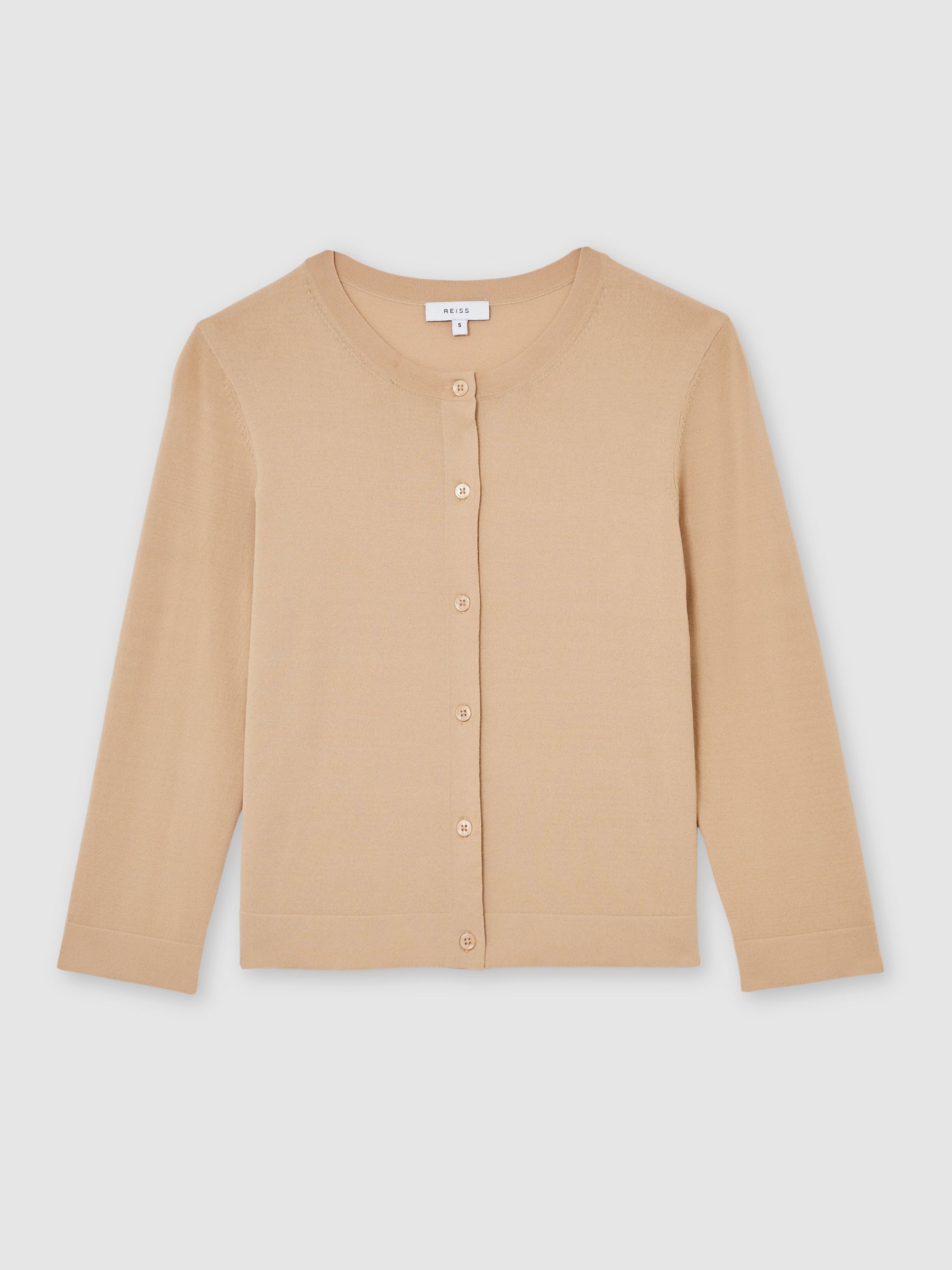 Lightweight Cropped Cardigan in Neutral - Bild 2 von 6