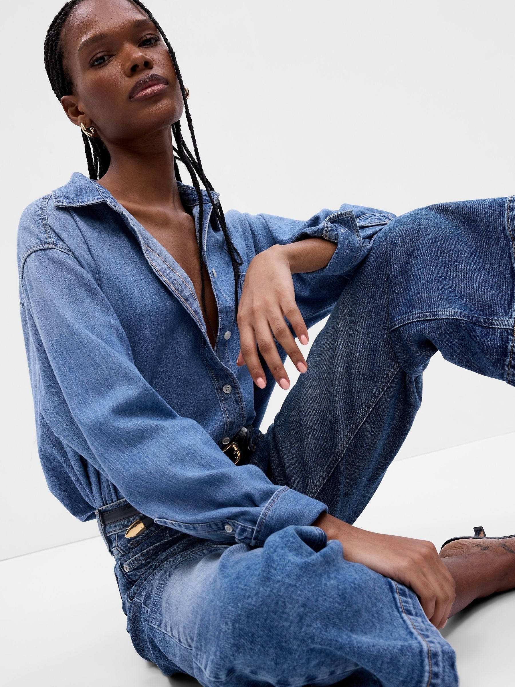Blue High Waisted Wide Leg Washwell Jeans - Image 2 of 4