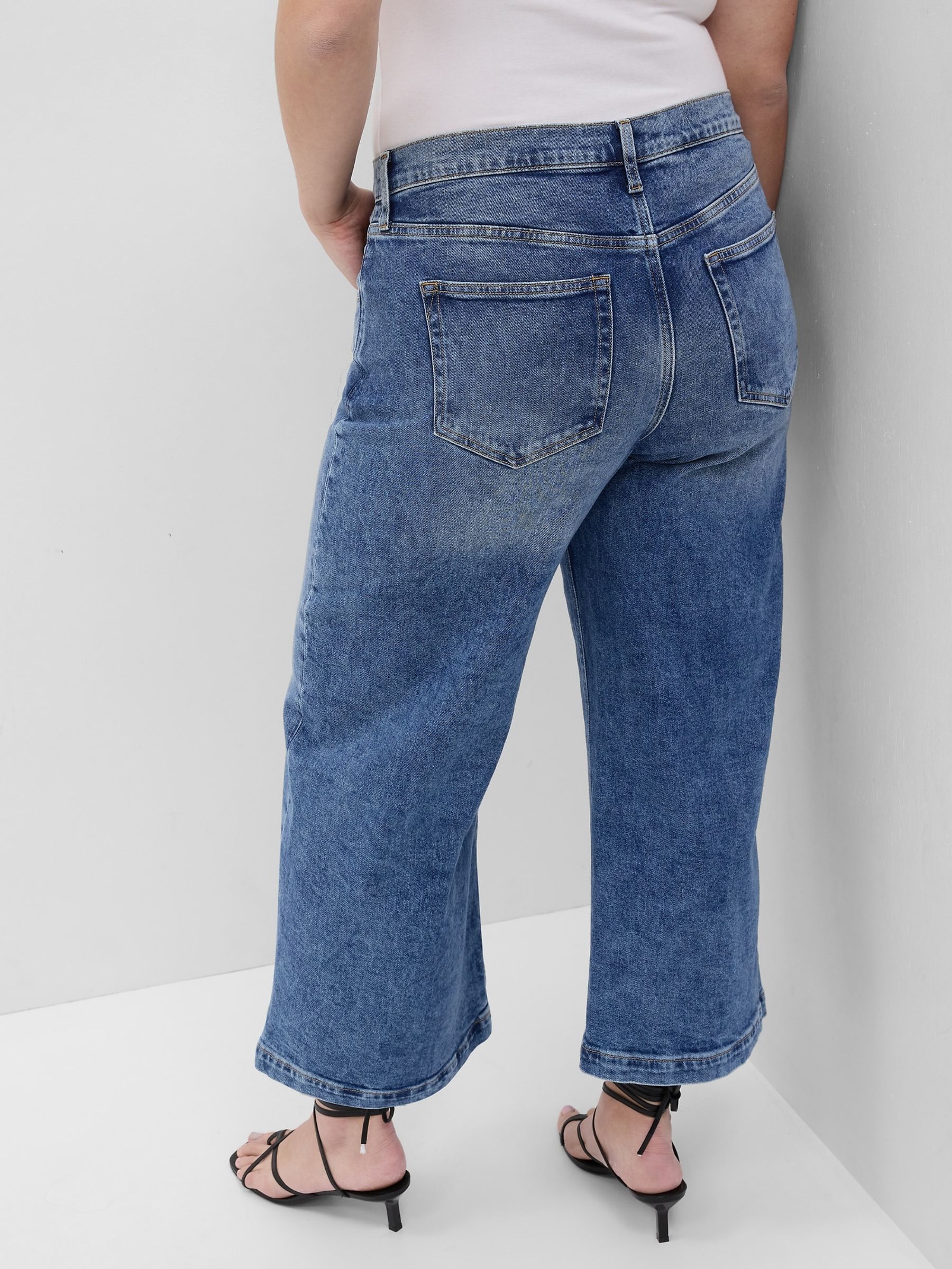 Blue High Waisted Wide Leg Washwell Jeans - Image 3 of 4