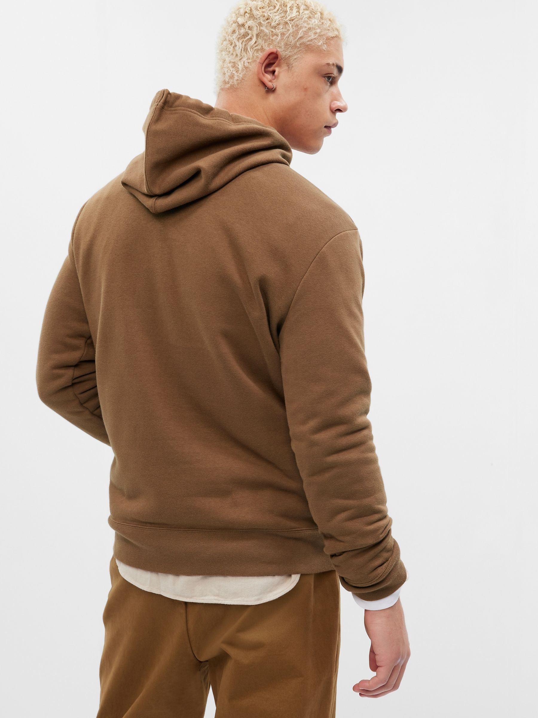 Brown Logo Fleece Hoodie - Image 2 of 3