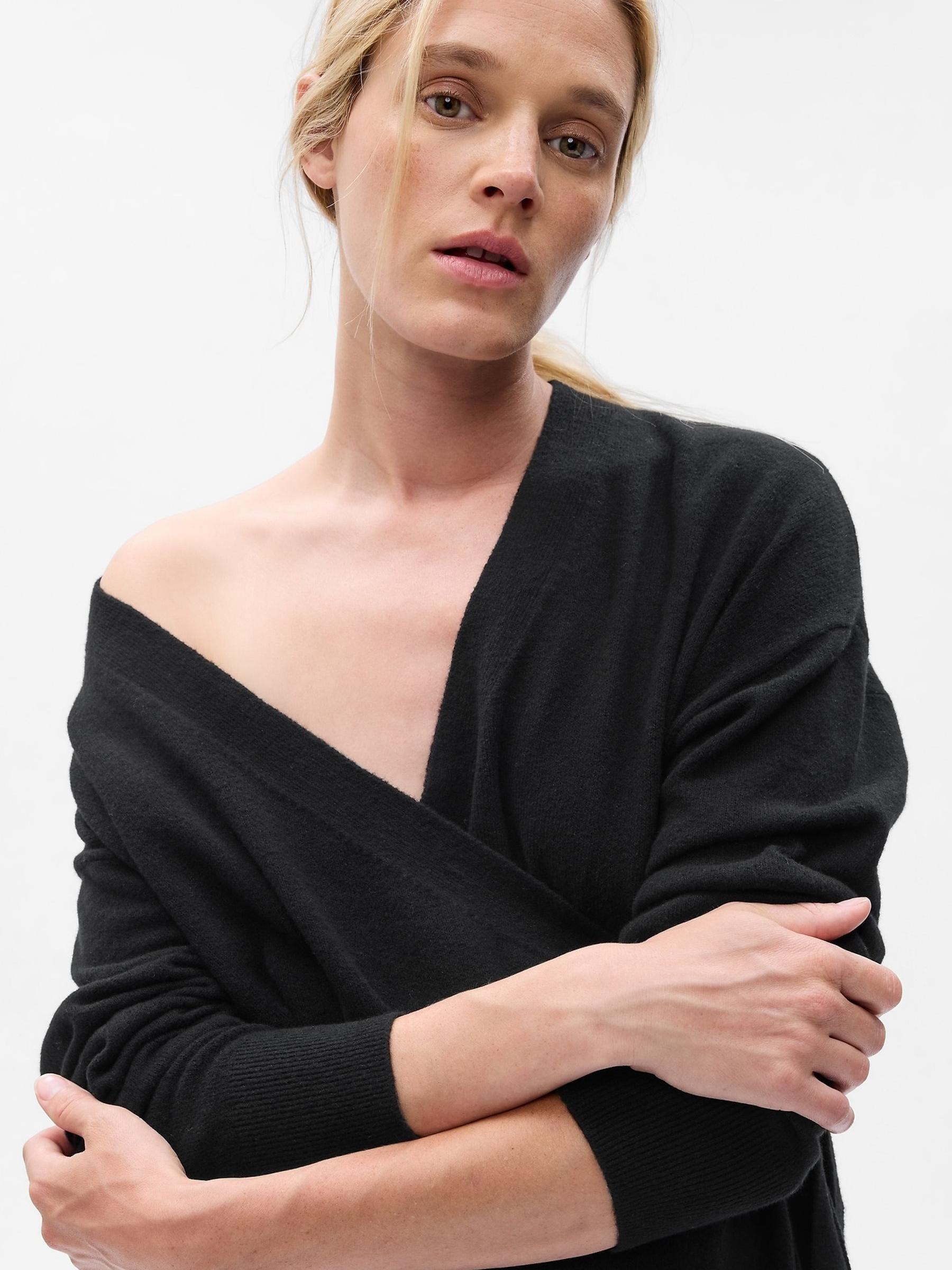 Black Maternity Soft Wrap Jumper - Image 4 of 4