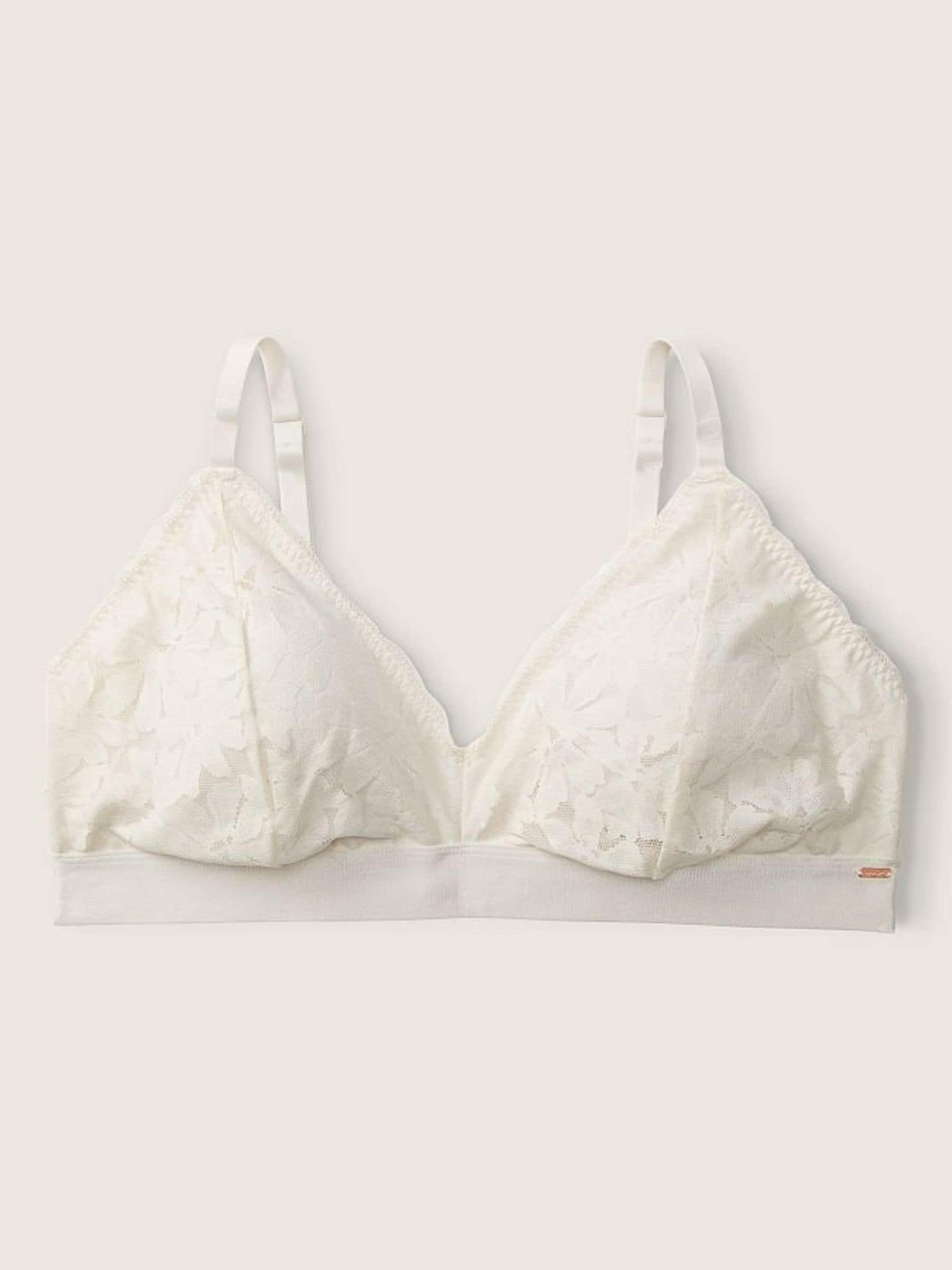 Coconut White Fuller Cup Lace Unlined Triangle Bralette - Image 3 of 4