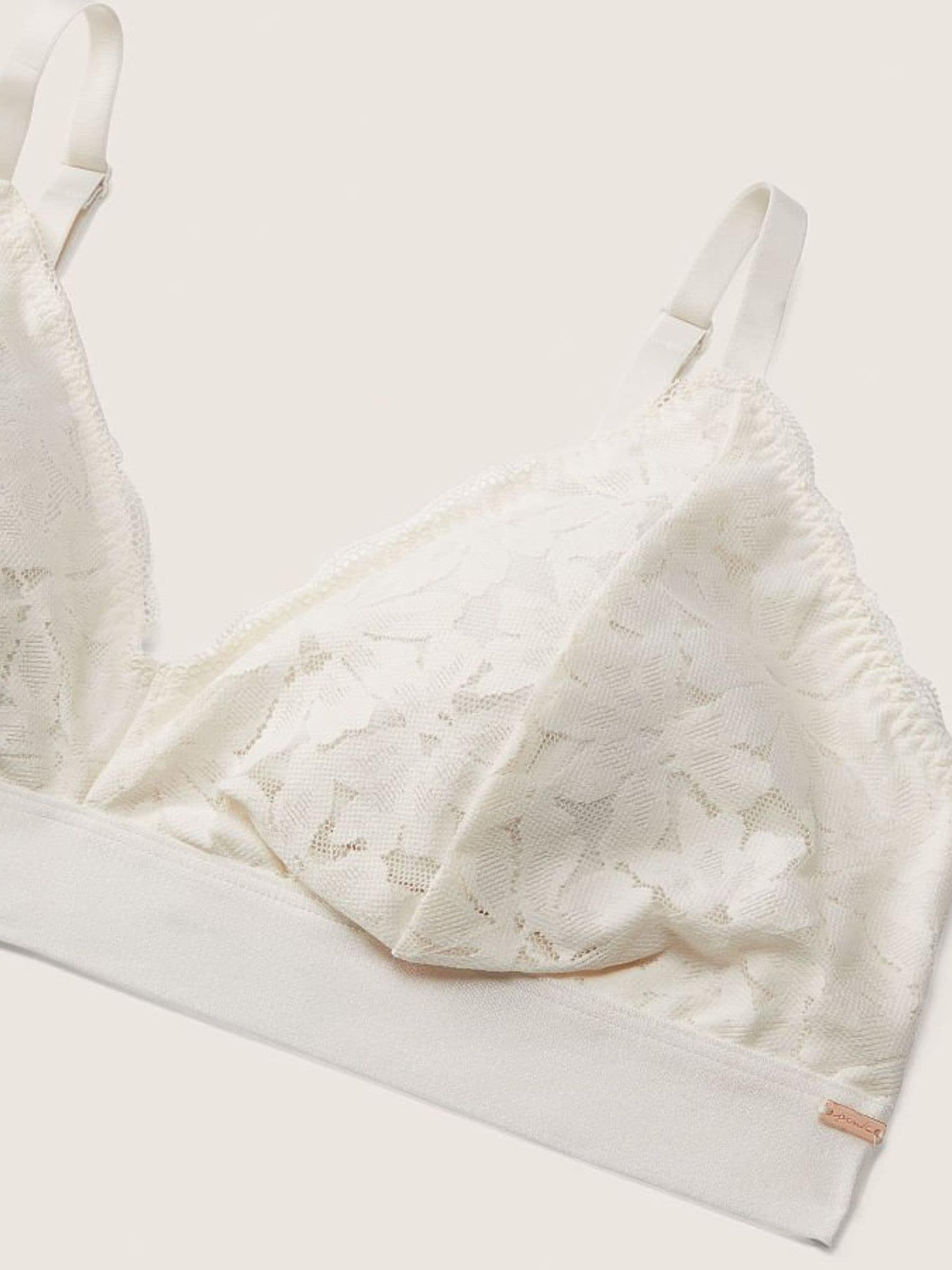 Coconut White Fuller Cup Lace Unlined Triangle Bralette - Image 4 of 4