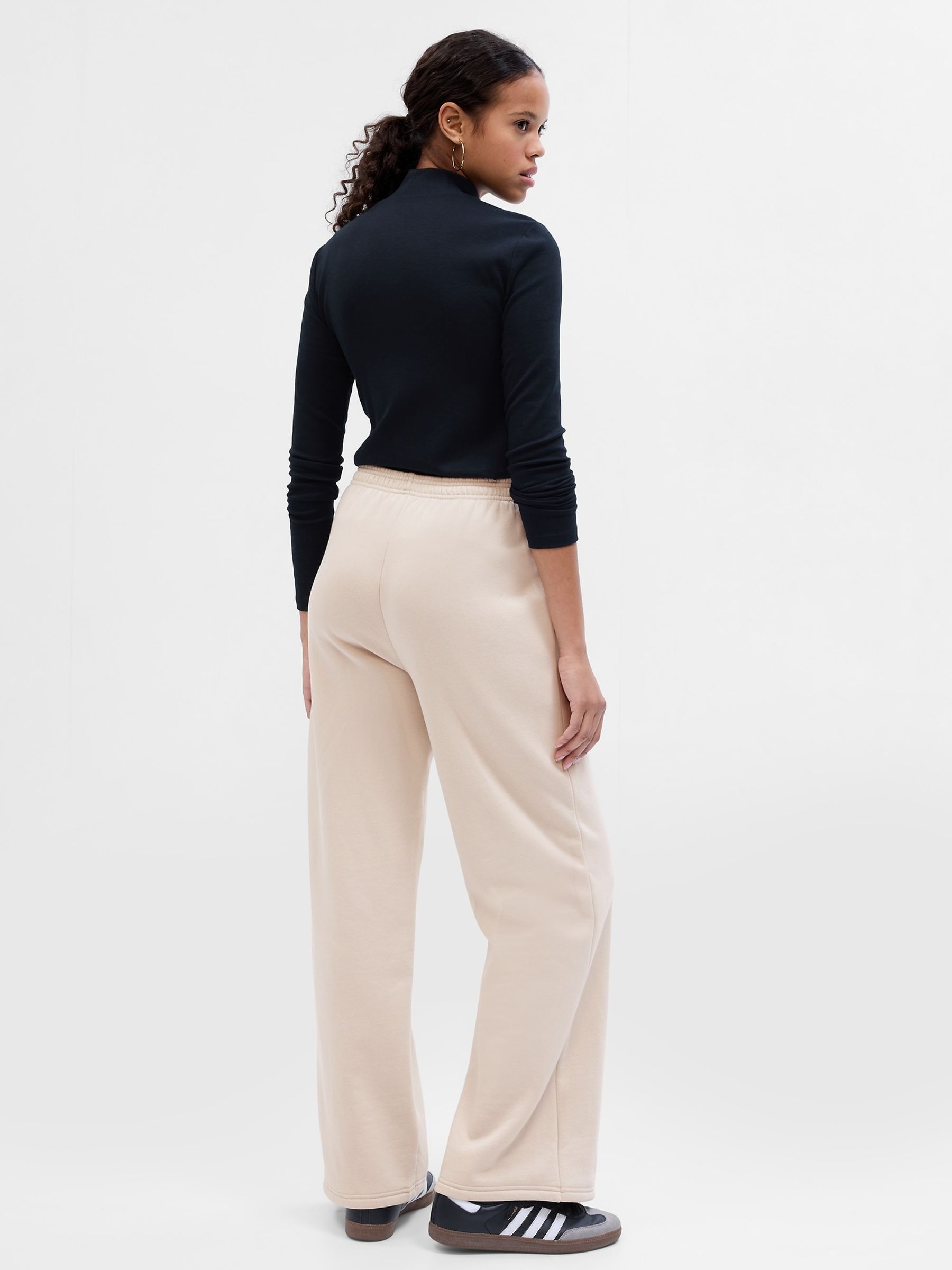 Neutral Vintage Soft Logo Wide Leg Joggers - Image 2 of 2