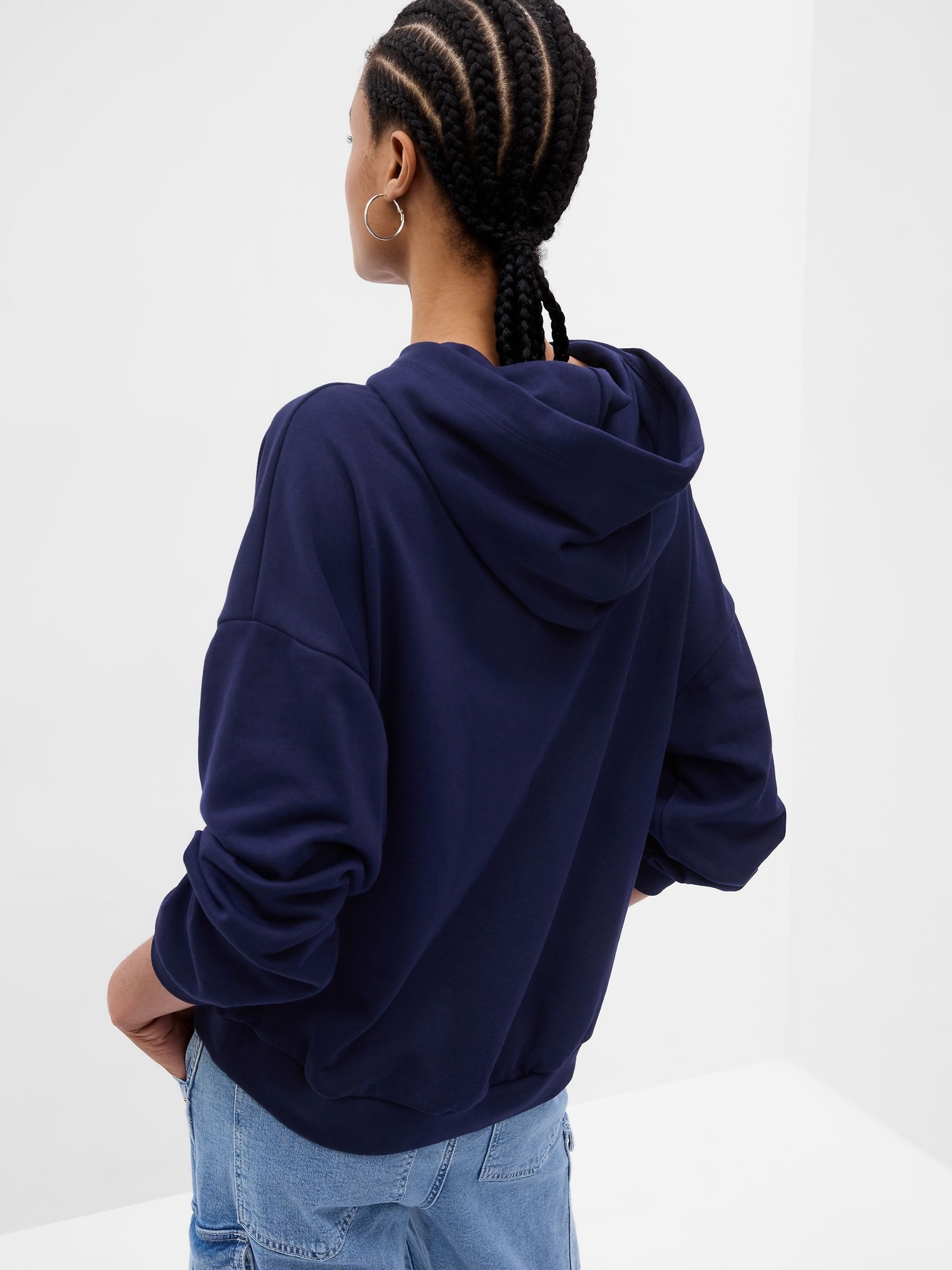 Blue Vintage Soft Arch Logo Long Sleeve Hoodie - Image 2 of 2