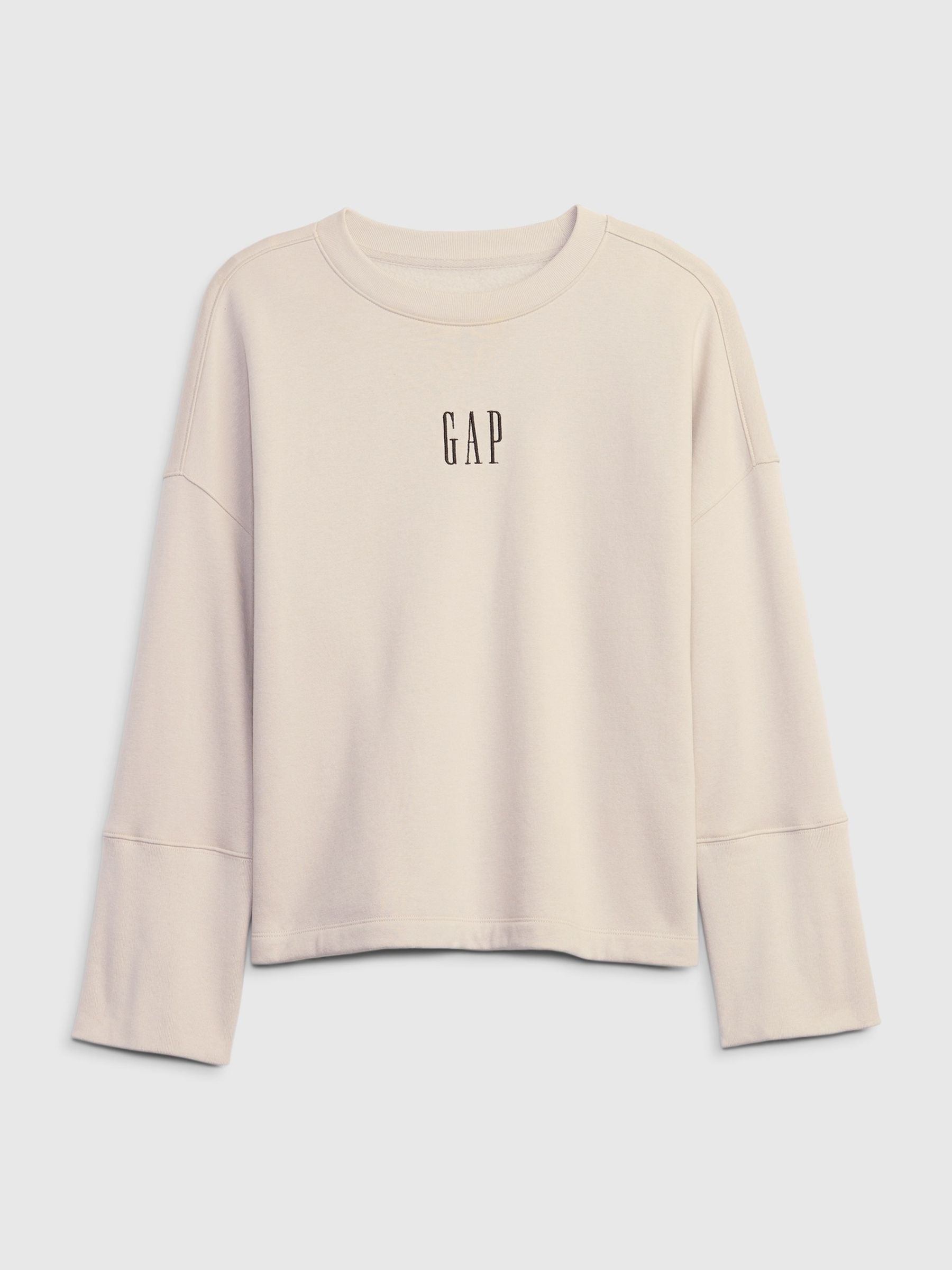 Beige Vintage Soft Crew Neck Long Sleeve Logo Sweatshirt - Image 3 of 3