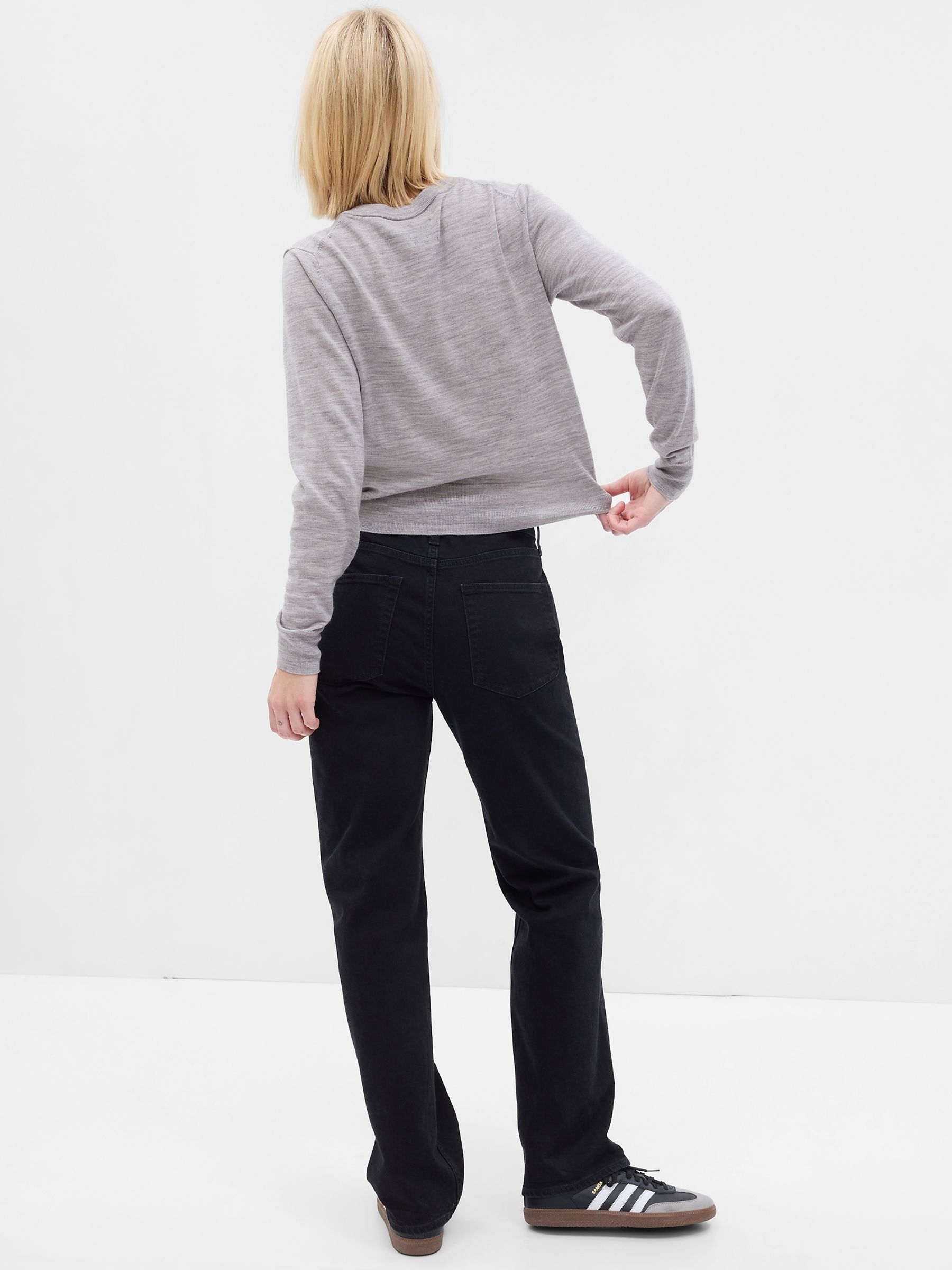 Grey Merino Wool Cardigan - Image 2 of 2