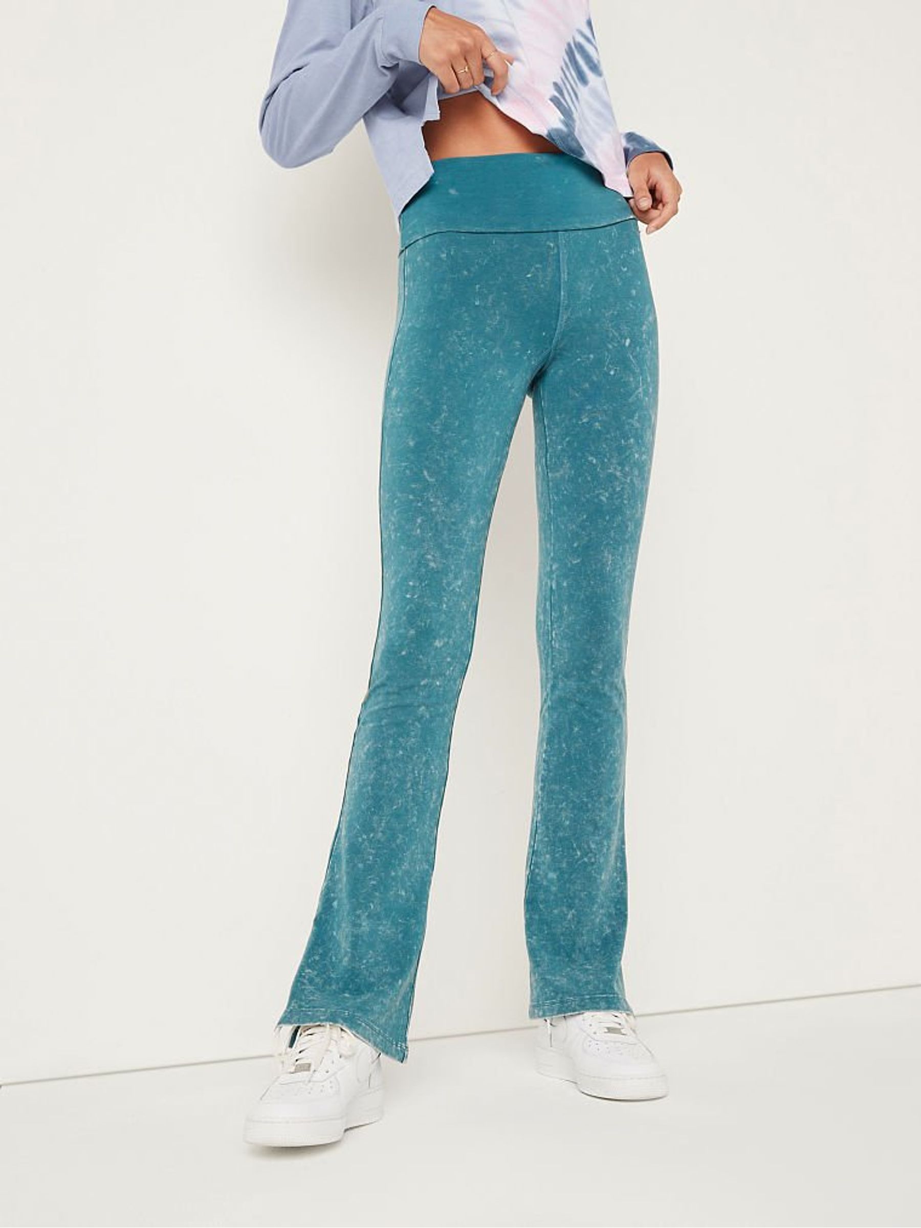victoria secret yoga pants fold over