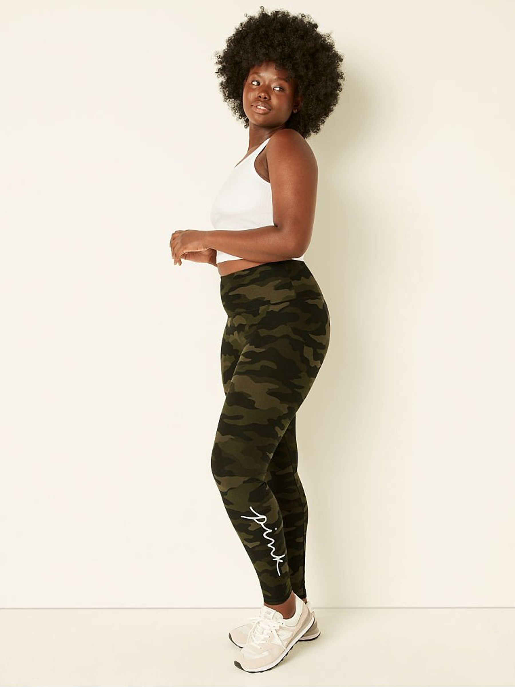 Carbide Camo With Script Cotton High Waist  Leggings - Image 3 of 4