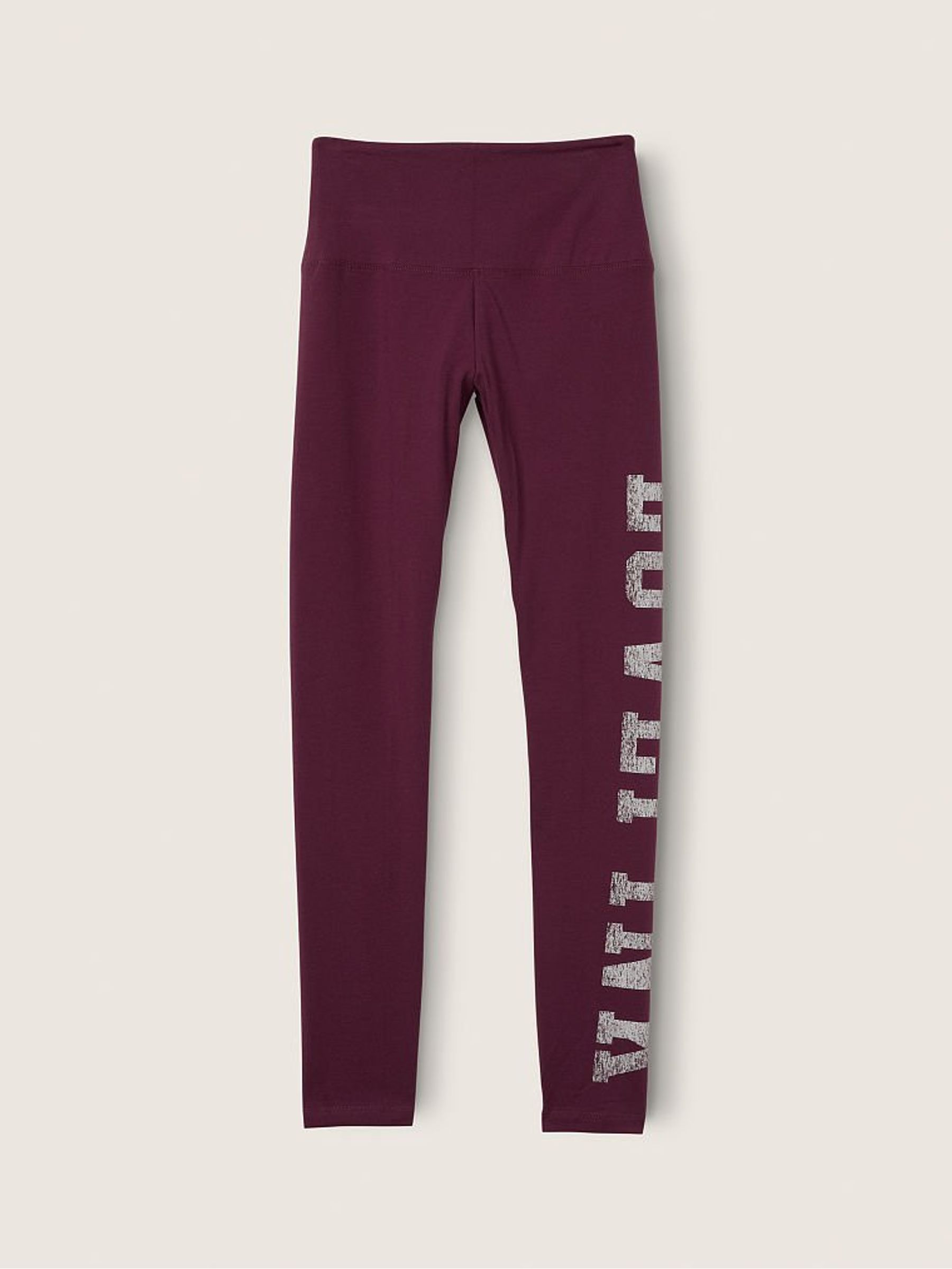 Rich Maroon Red Cotton High Waist  Leggings - Image 4 of 4