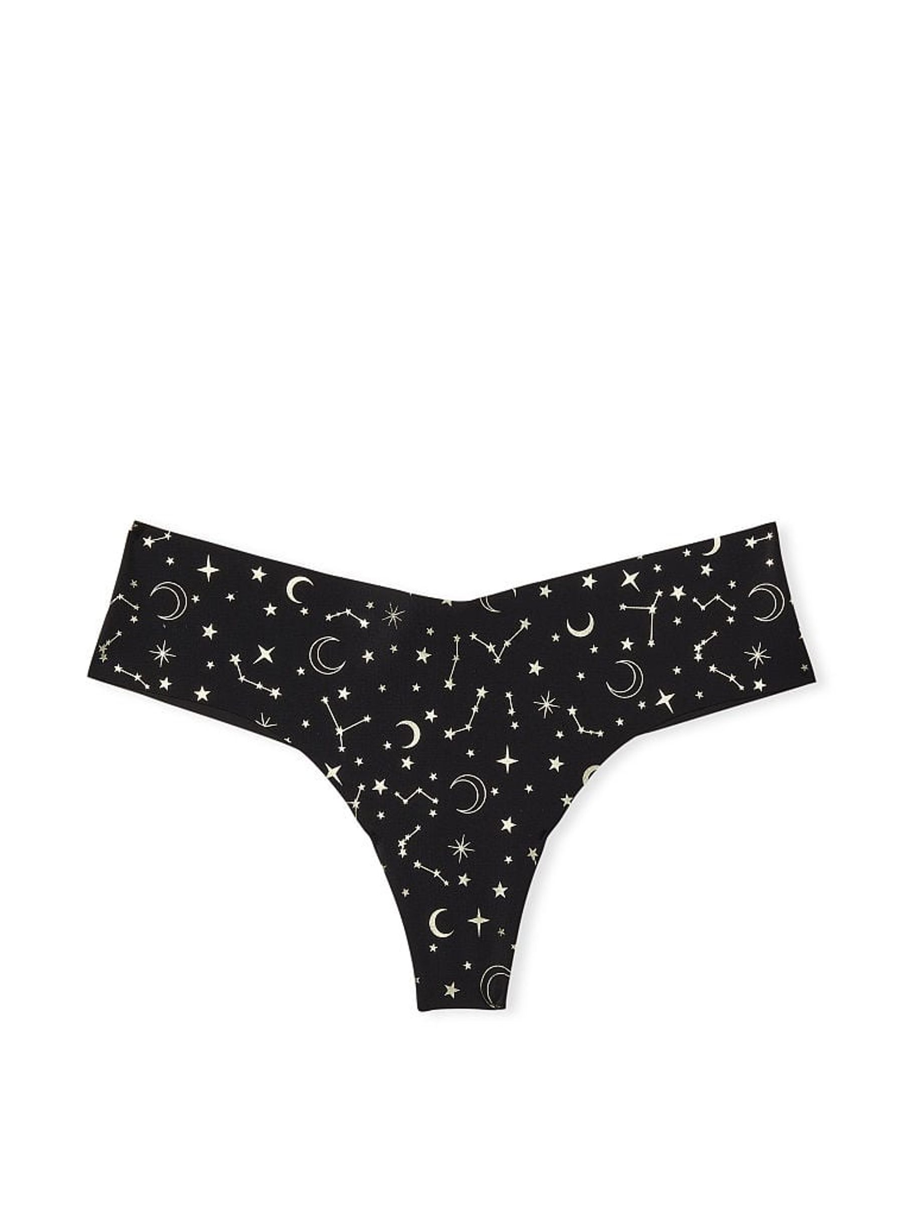 Black Shimmer No Show Thong Panty - Image 3 of 3
