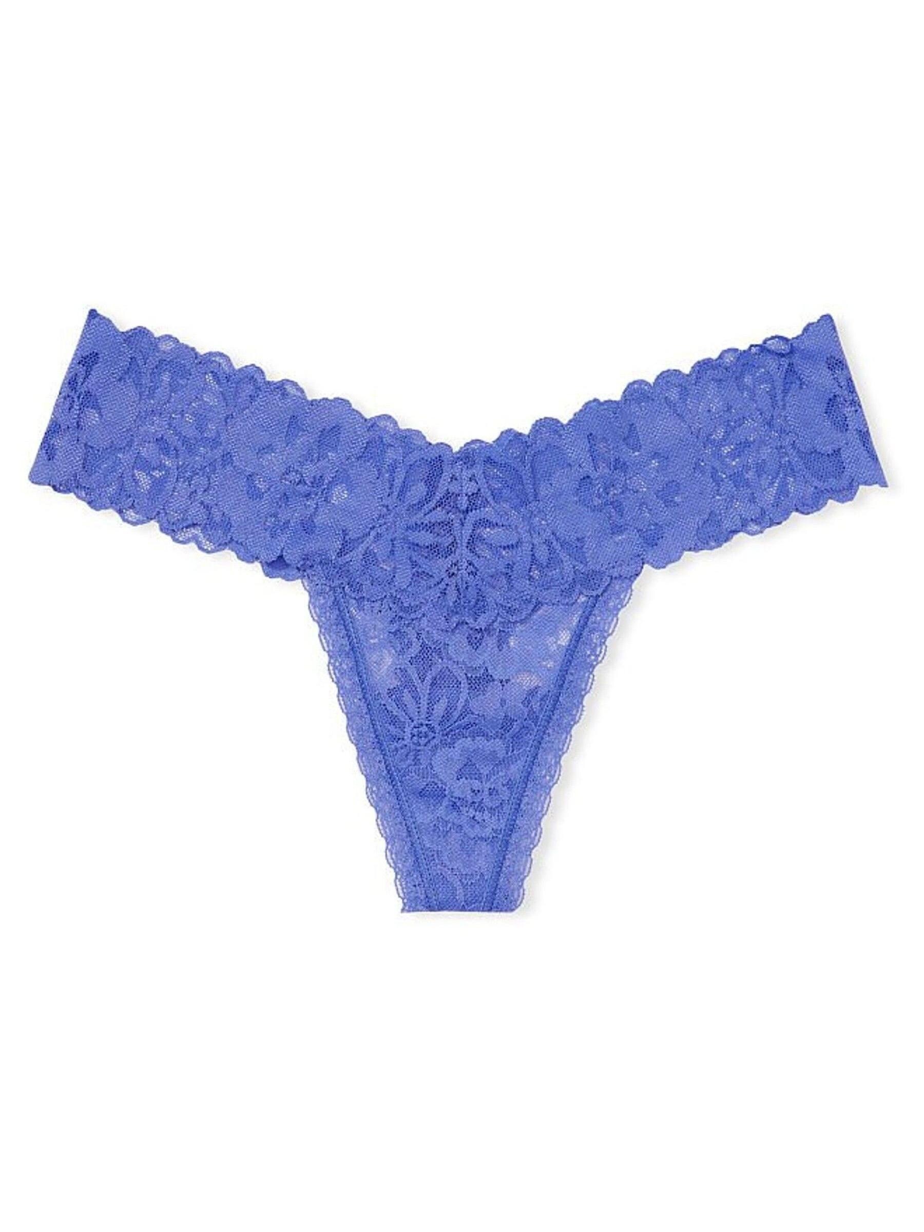 Blue Lace Thong Knickers - Image 1 of 3