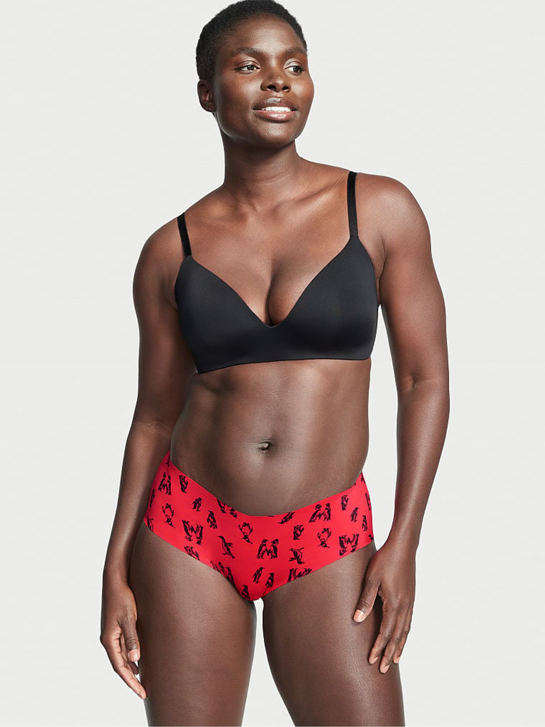 Red Festive Penguins Smooth No Show Hipster Knickers - Image 3 of 3