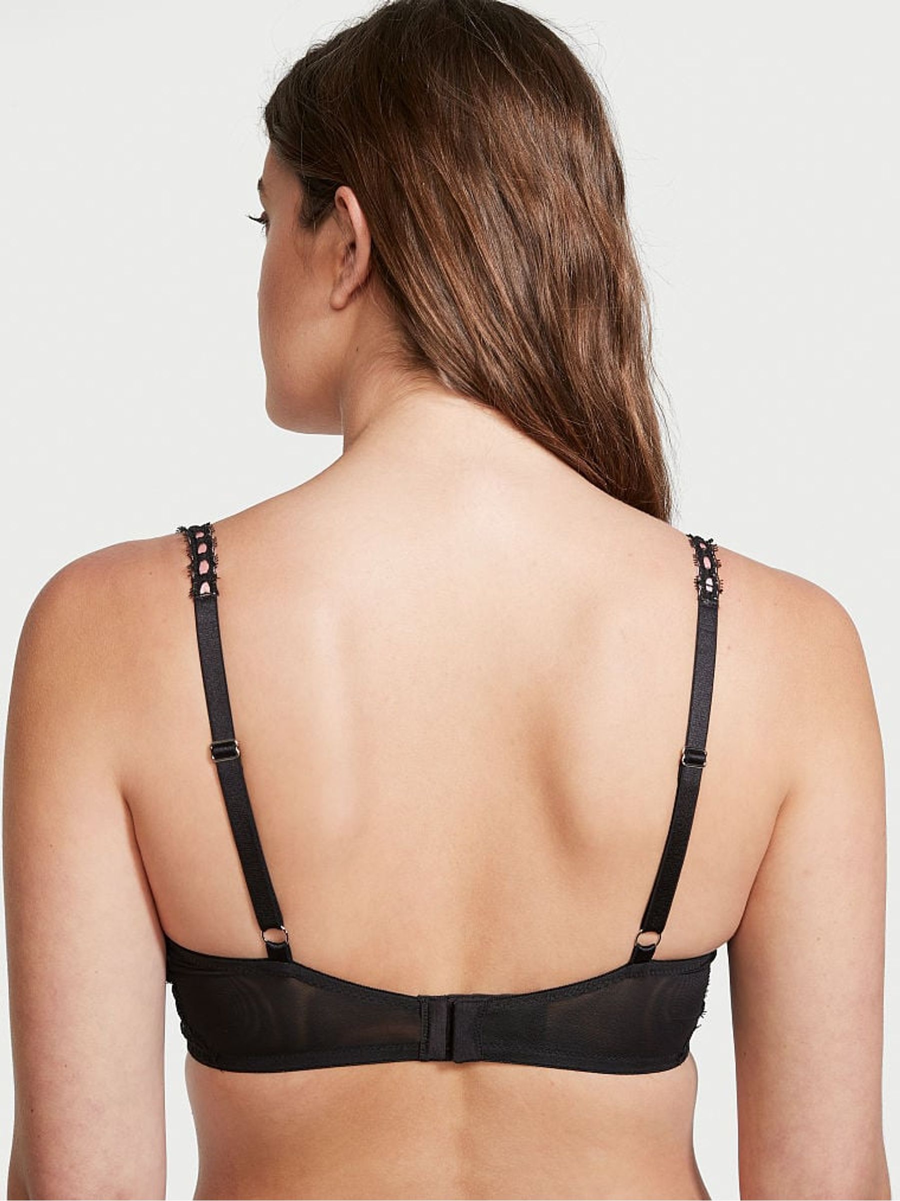 Black Padded Lace Push Up Bra - Image 2 of 4